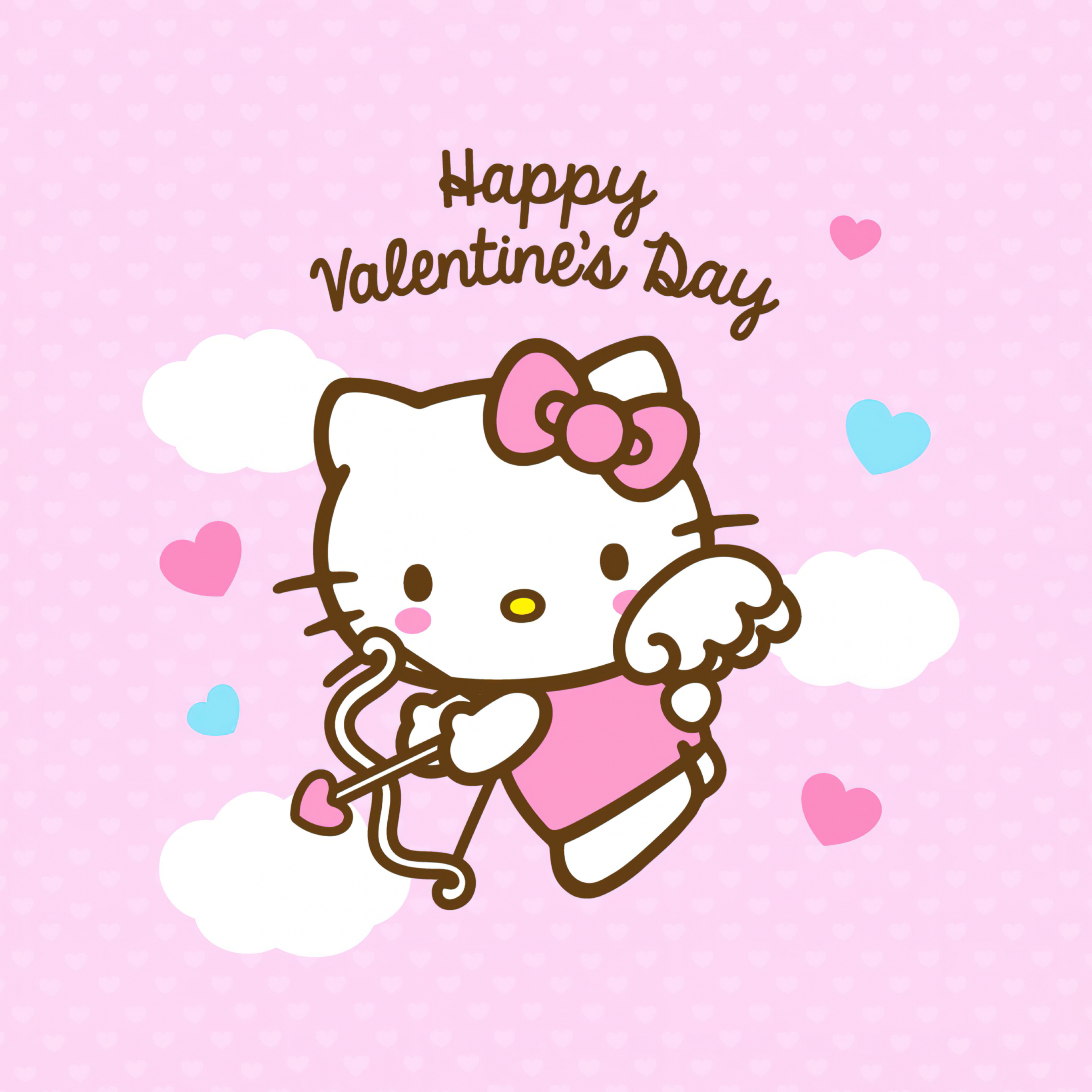 2740x2740 Happy Valentine's Day Wallpaper 4K, Hello Kitty, Phone