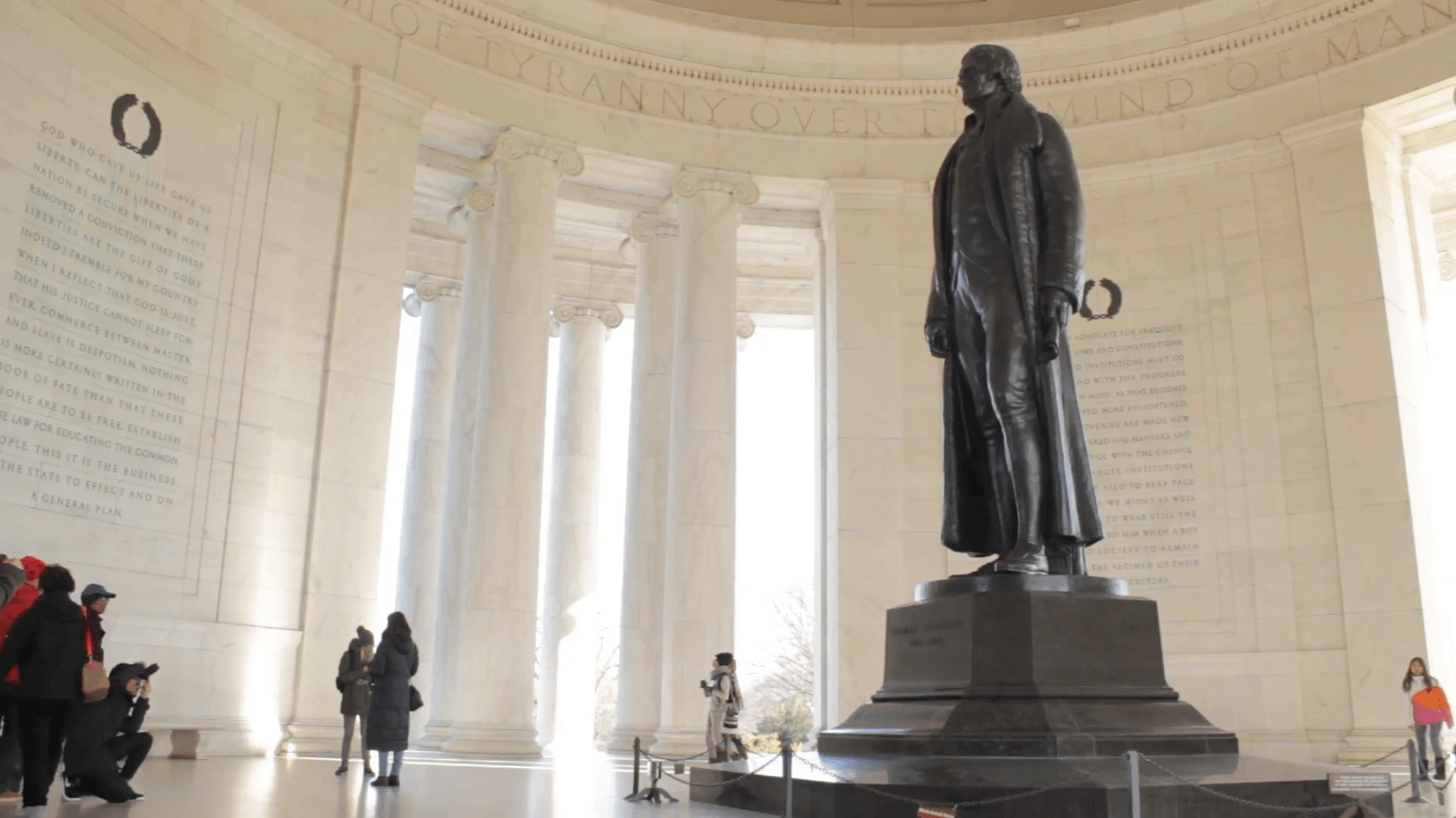 1920x1080 The Thomas Jefferson memorial in Washington, DC. Stock Video Footage, Desktop