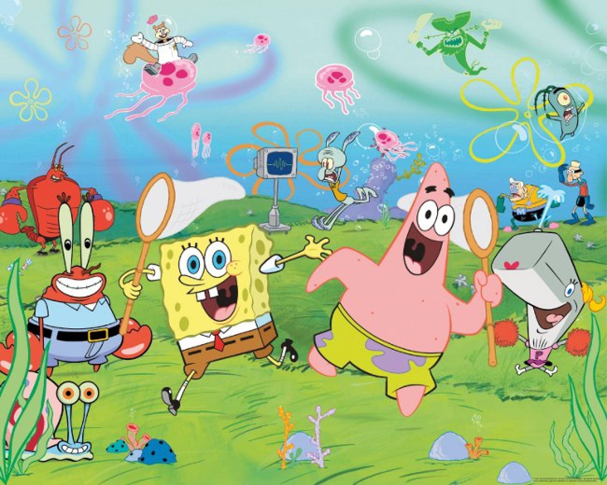 2000x1600 SpongeBob Characters HD Wallpaper, Background Image, Desktop