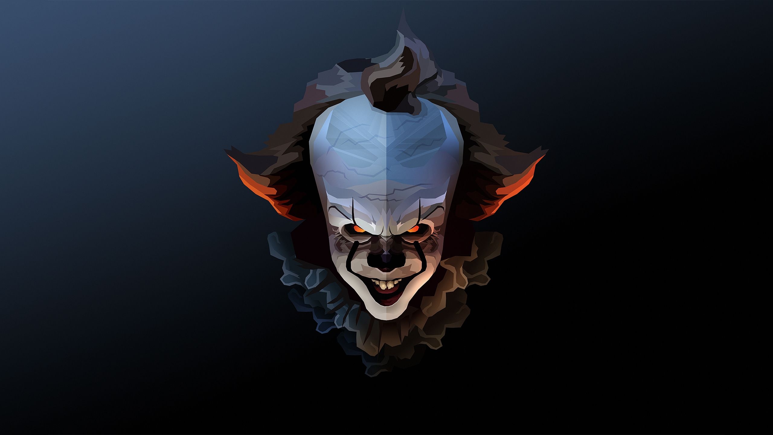 2560x1440 pennywise, clown, artist, artwork, digital art, HD, Desktop