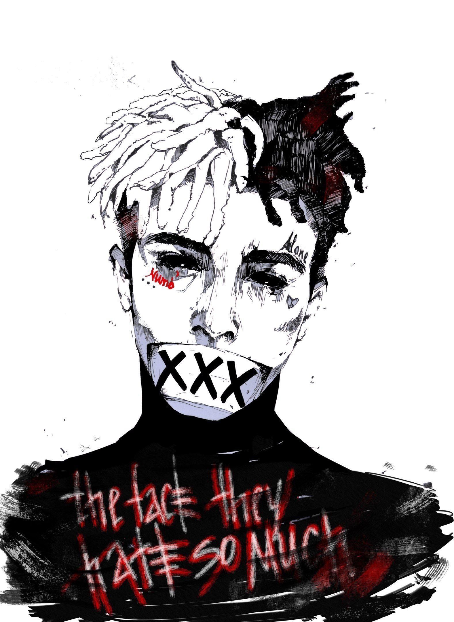 1580x2160 XXXTENTACION #Arts this have own style, sharp but cool. Art in 2018, Phone