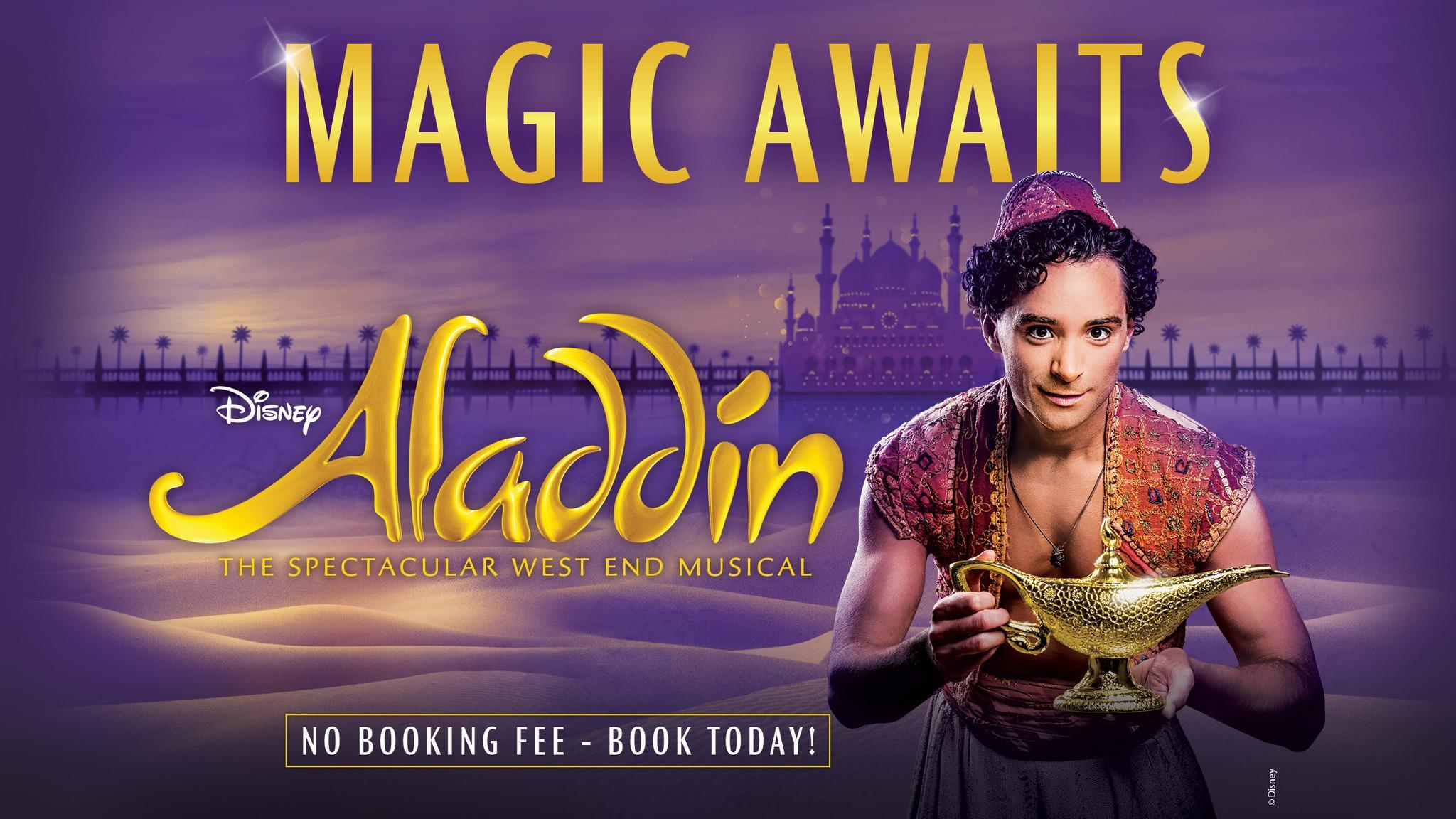 2050x1160 Disney Presents Aladdin. London 02 23, Desktop