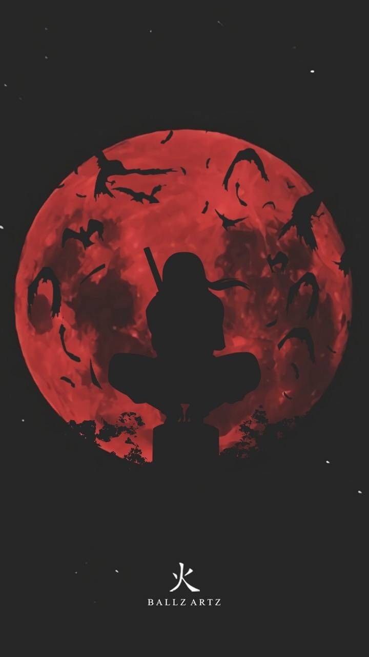 720x1280 Itachi Uchiha Moon Background Wallpaper Download, Phone