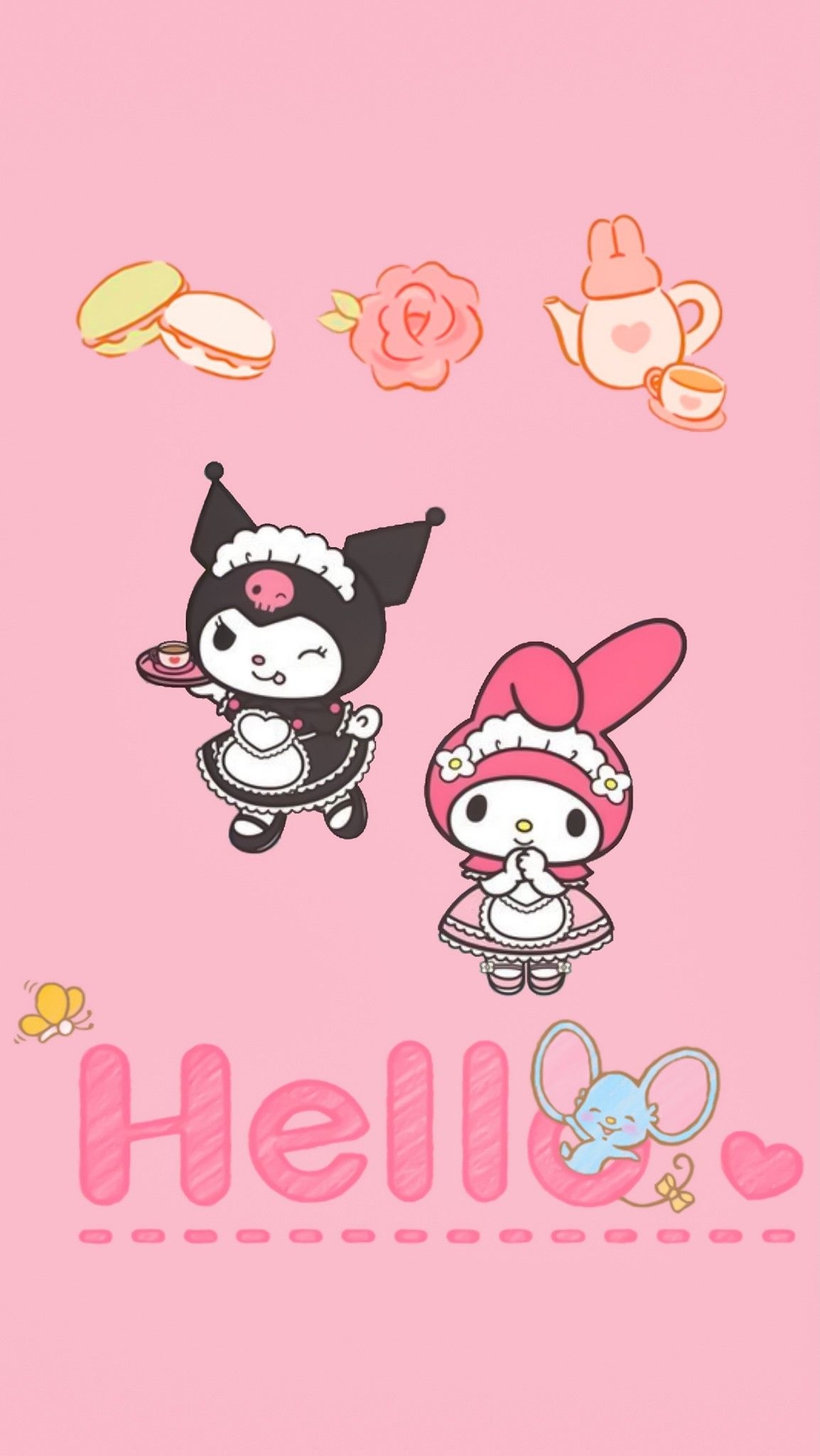 1160x2050 Hello Kitty Wallpaper with My Melody, Phone