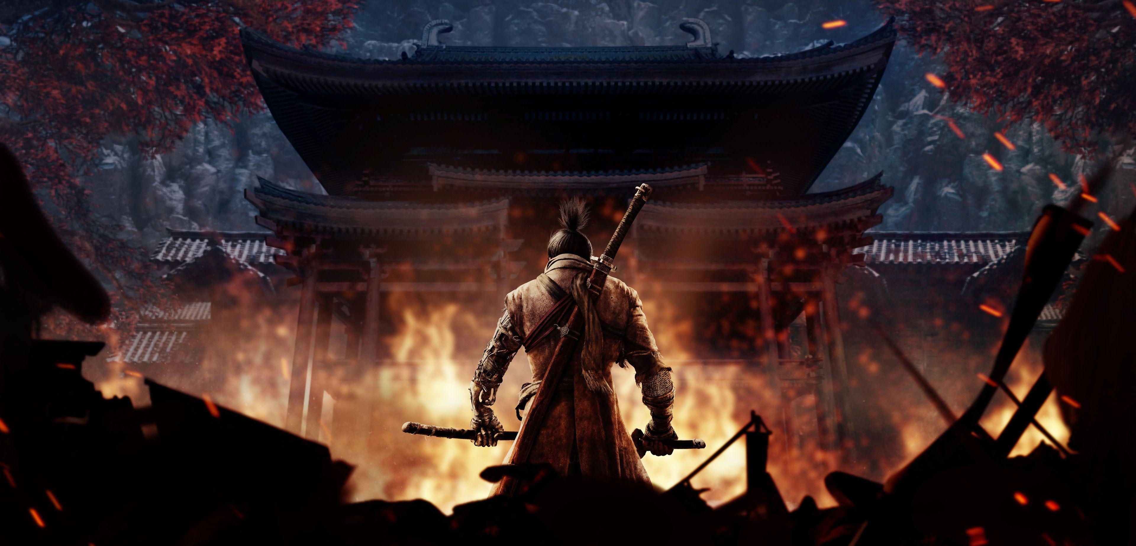 3840x1850 Sekiro: Shadows Die Twice Wallpaper Free Sekiro: Shadows, Dual Screen