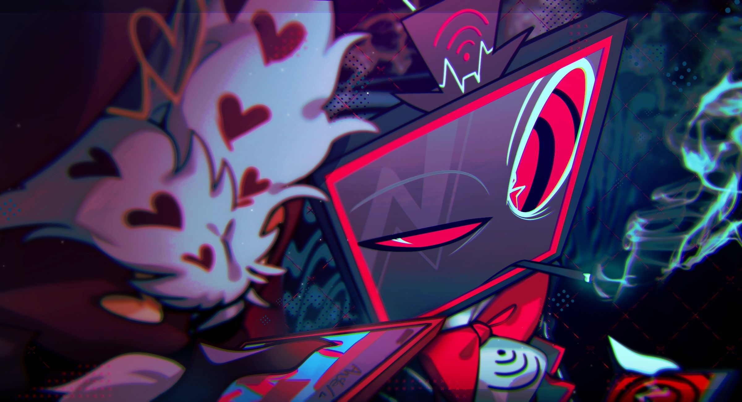 2400x1300 HD desktop wallpaper: Tv Show, Hazbin, Desktop