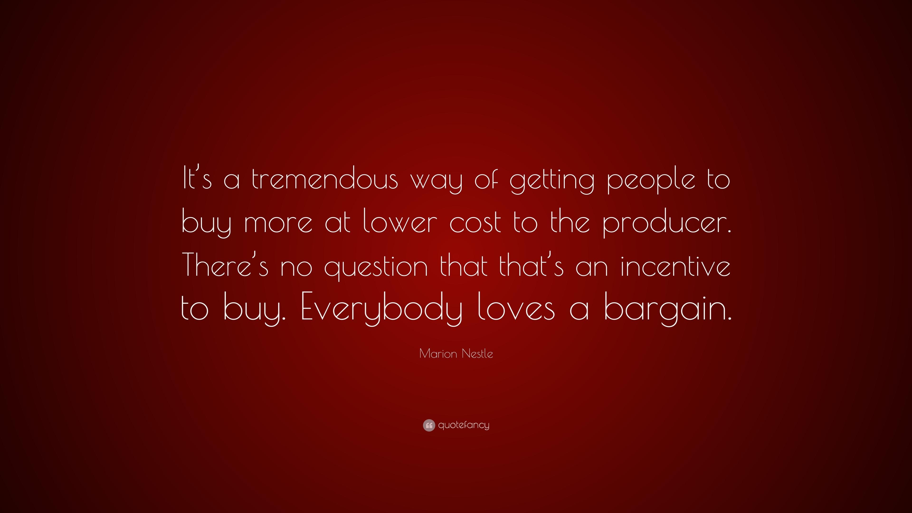 3840x2160 Marion Nestle Quote: “It's a tremendous way of getting people to buy, Desktop