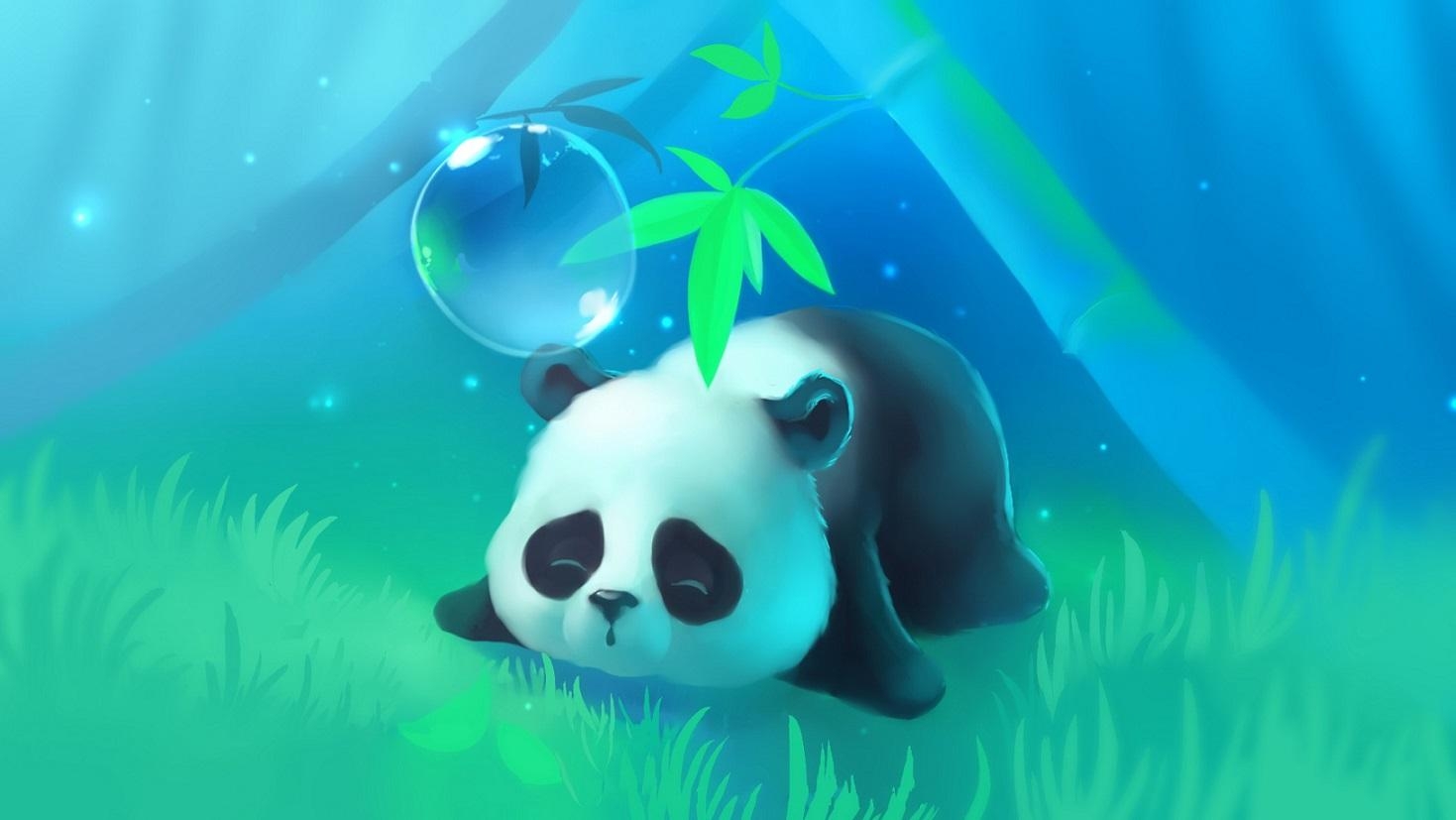 1470x830 Cute Panda Wallpaper, Desktop