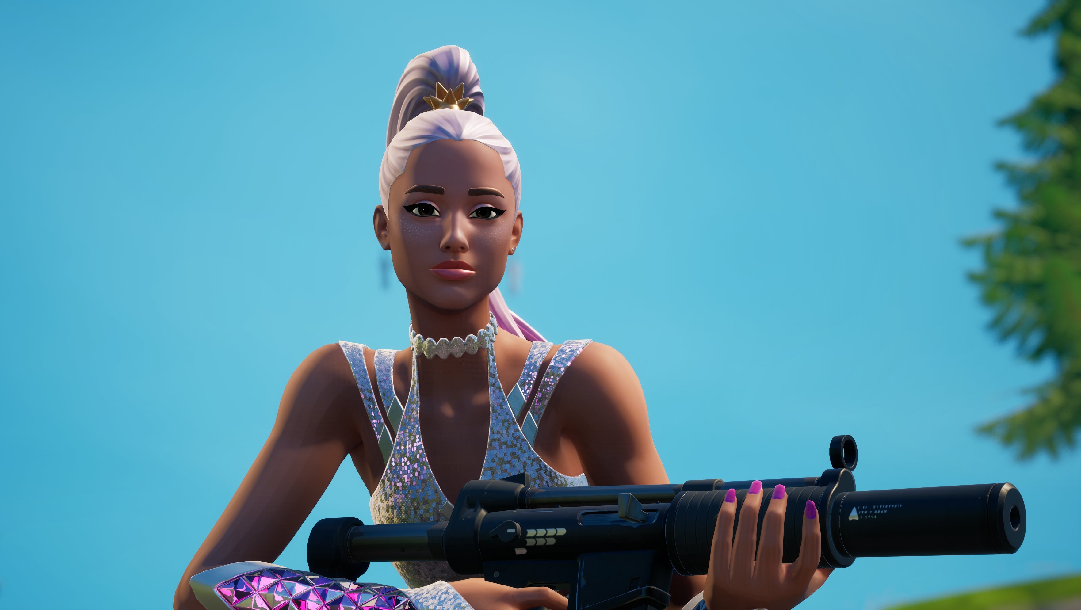 3530x1990 Ariana Grande Fortnite wallpaper, Desktop