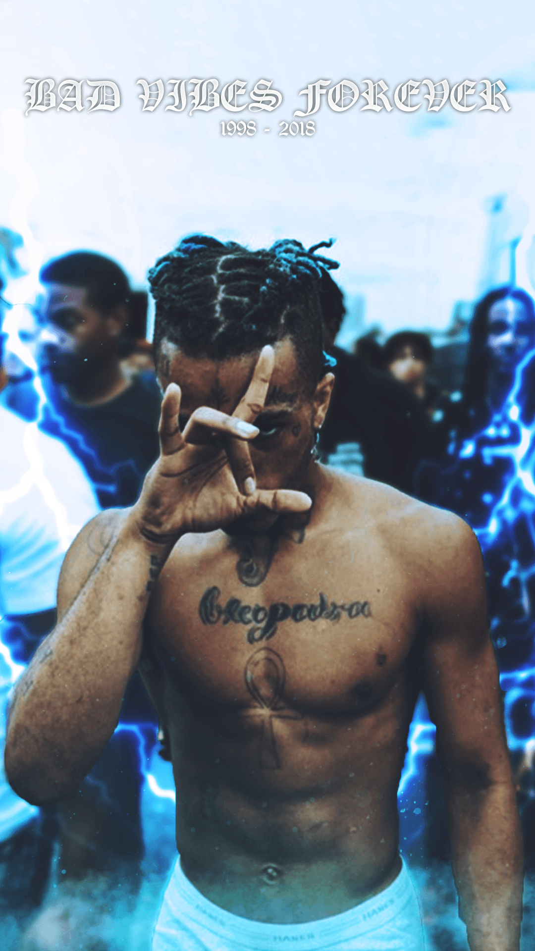 1080x1920 XXXTENTACION Blue Hair Wallpaper, Phone