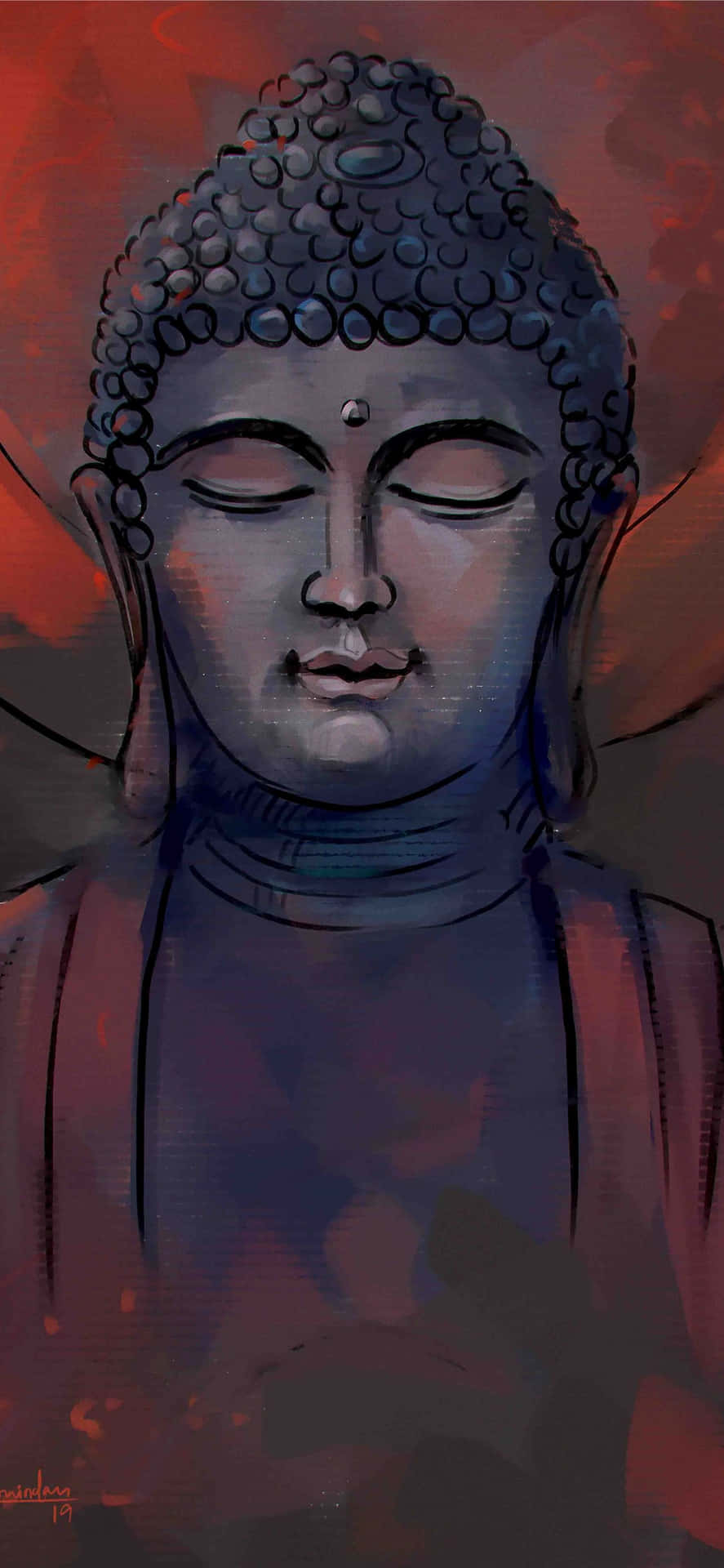 890x1920 Closed Eyes Meditation iPhone Wallpaper, Phone