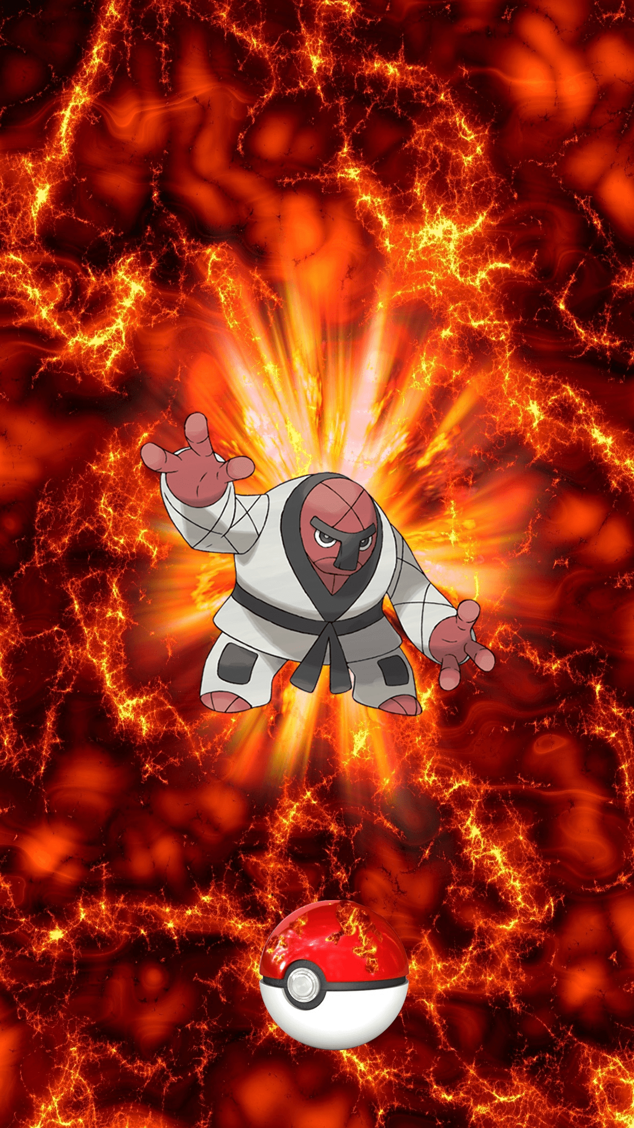 1250x2210 Fire Pokeball Throh Nageki 17 Egg, Phone