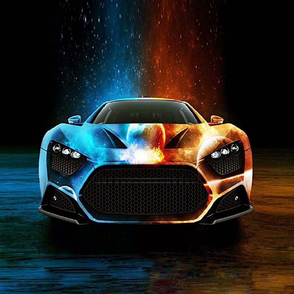 1030x1030 Neon Car Wallpaper, Phone