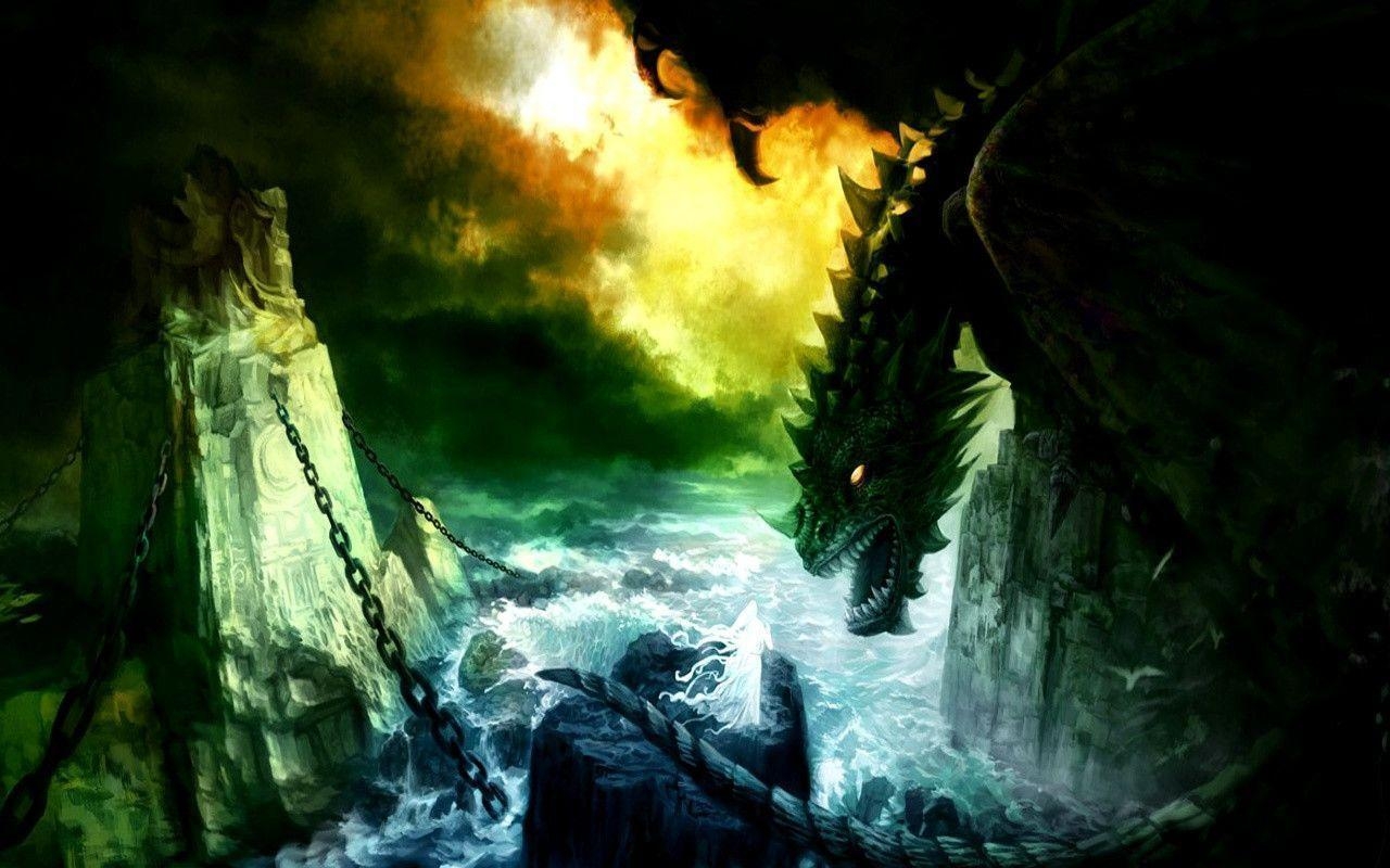 1280x800 Water Dragon Wallpaper, Desktop