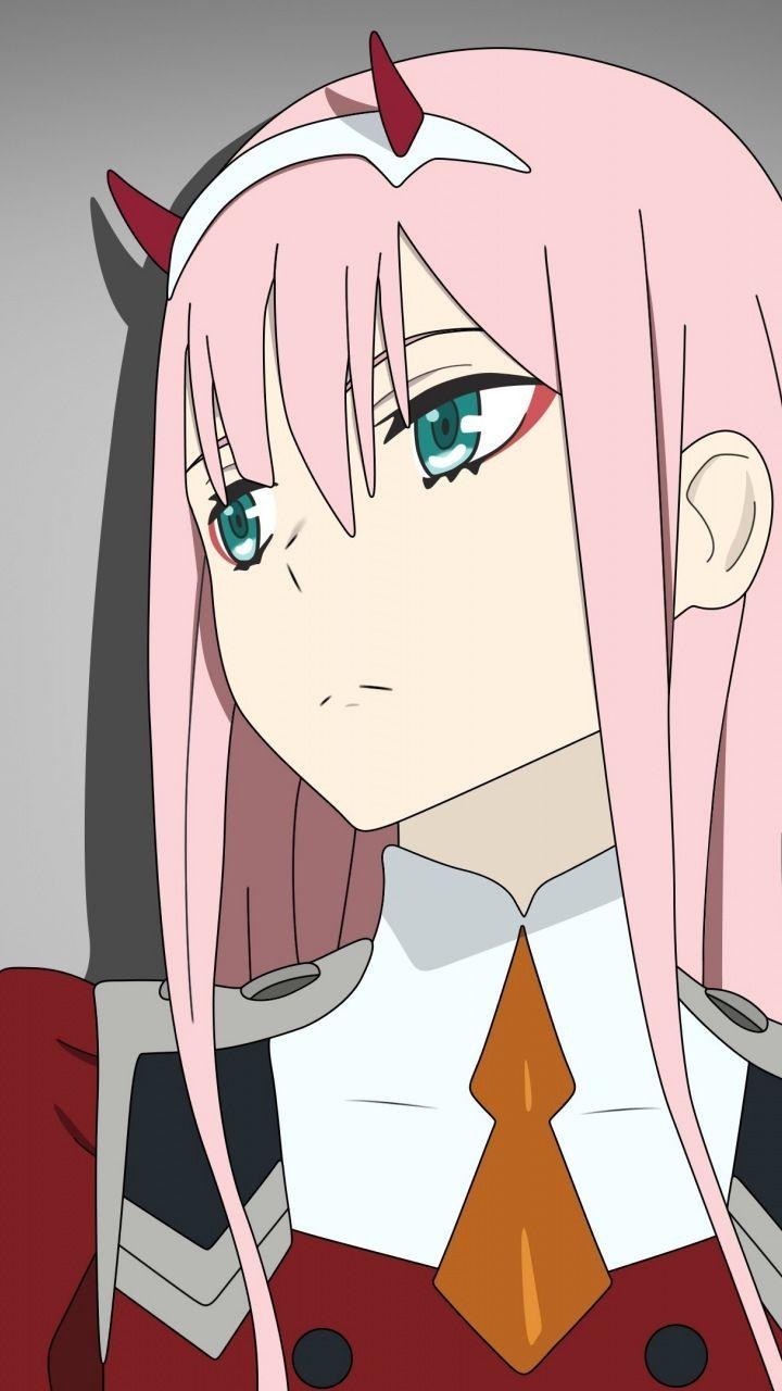 720x1280 Curious, cute, zero two, looking away, Darling in the franxx, Phone