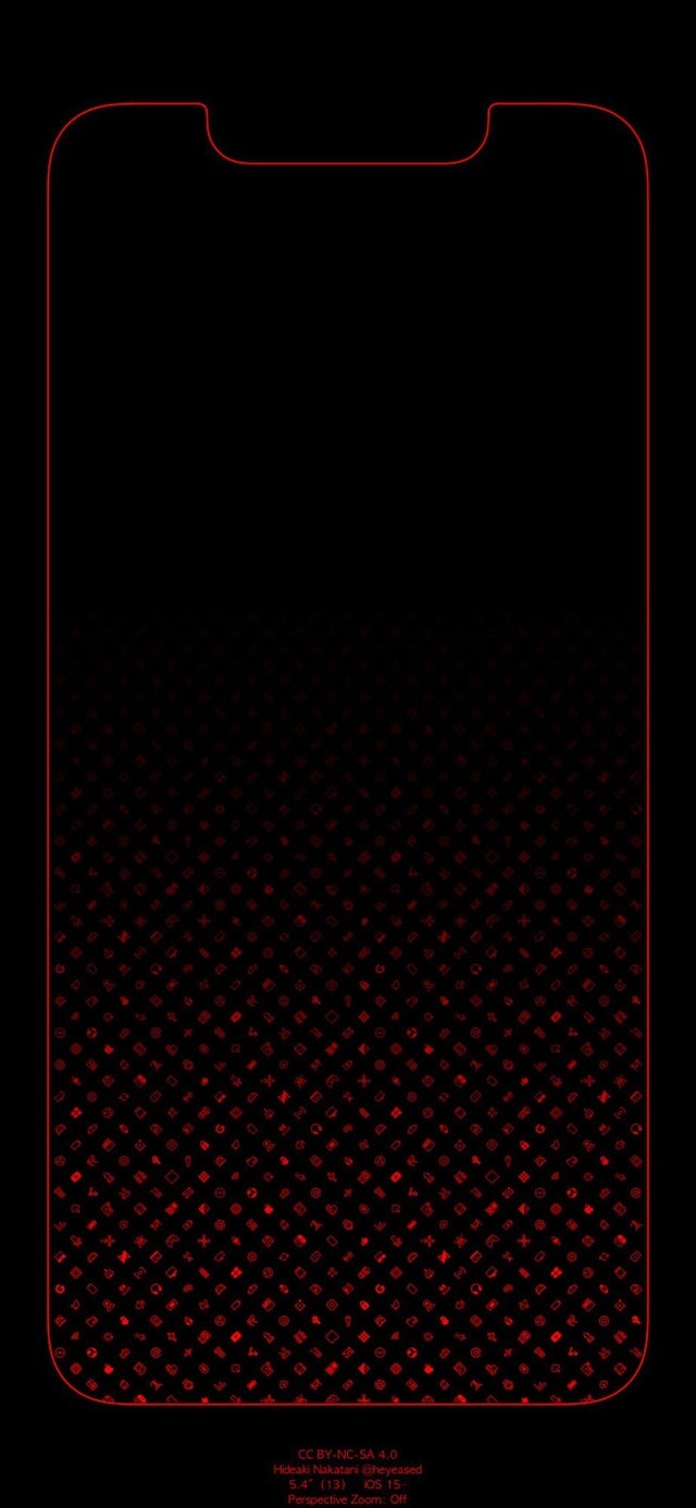 640x1390 Red border wallpaper for iPhone 13 Mini. Wallpaper in comments, Phone