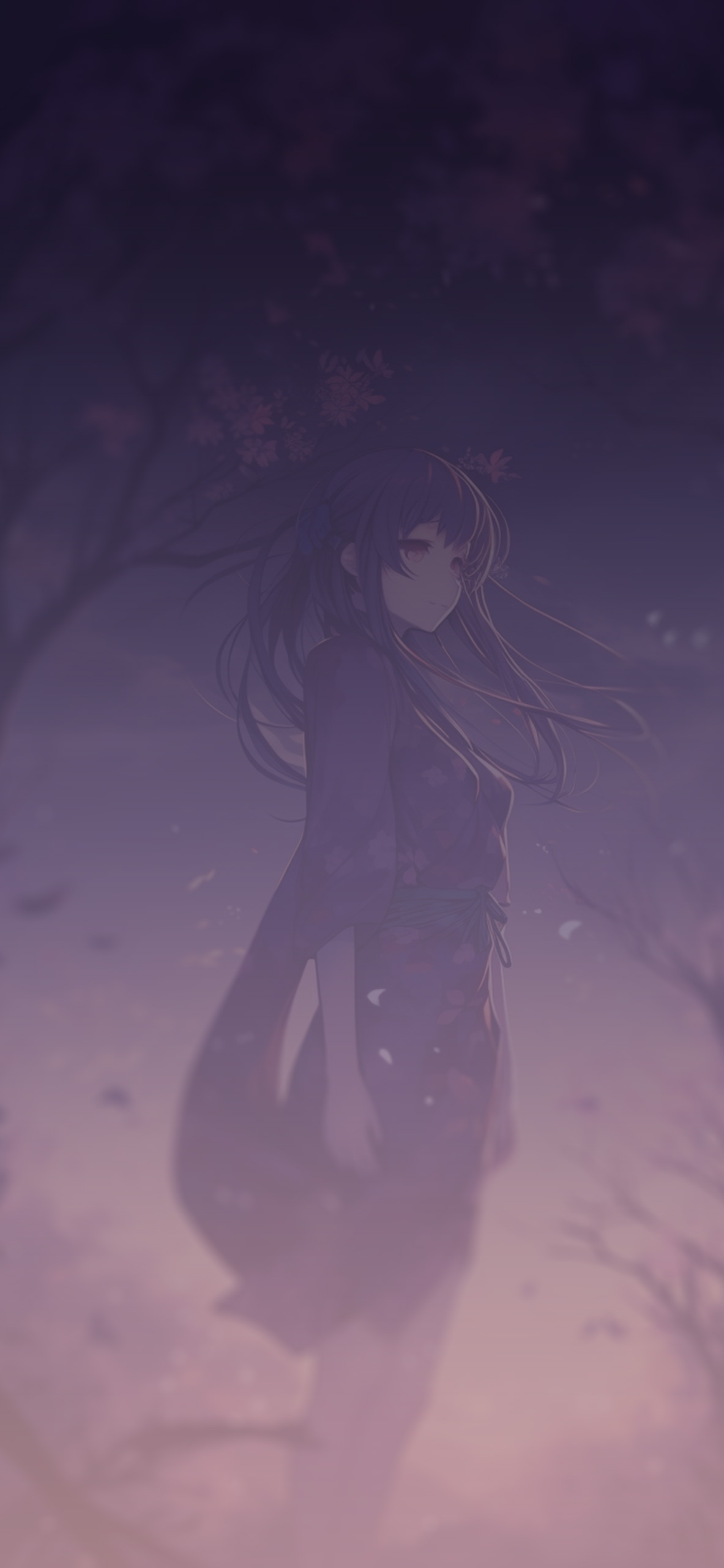 1190x2560 Girl Purple Anime Wallpaper Girl Wallpaper for iPhone, Phone