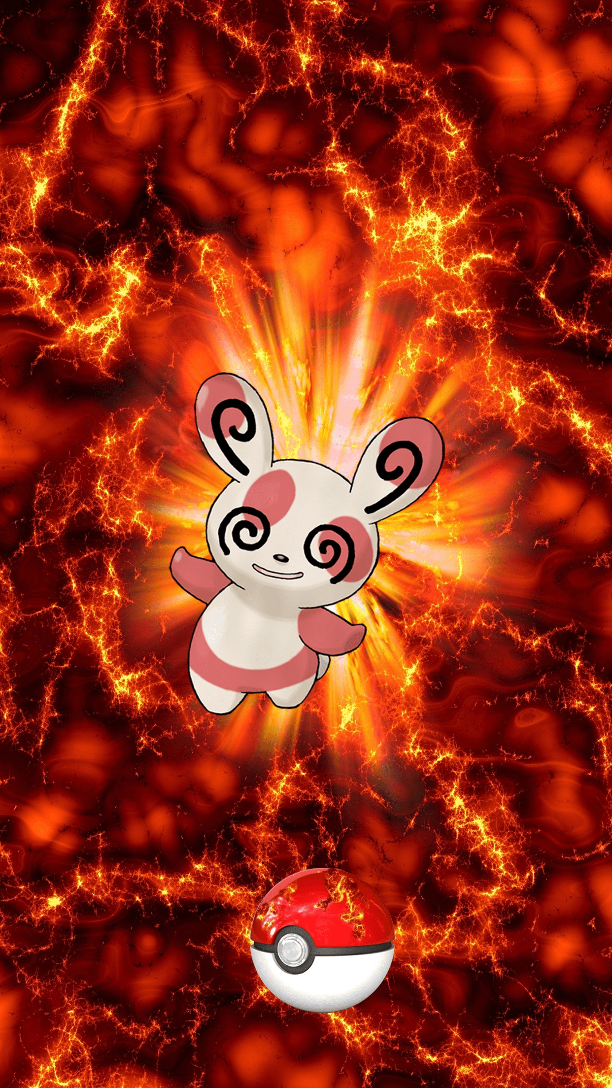 1250x2210 Fire Pokeball Spinda Patcheel 14 Egg, Phone