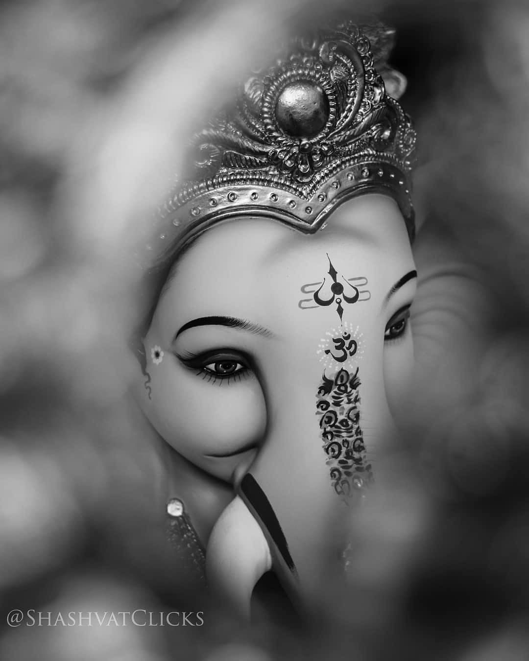 1080x1350 Ganesh Black and White Wallpaper Free Ganesh Black and White Background, Phone