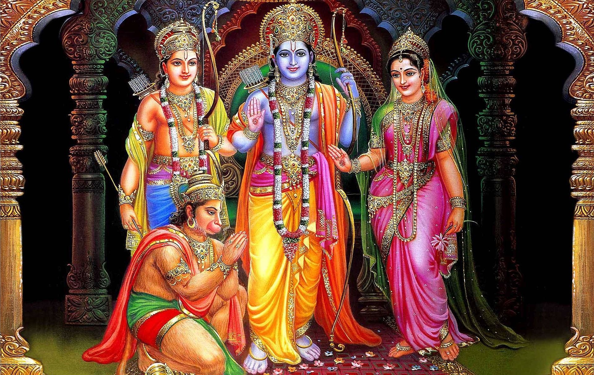 1920x1220 Lord Hanuman With Ram Sita And Lakshman HD Wallpaper. Hindu Gods and Goddesses, Desktop