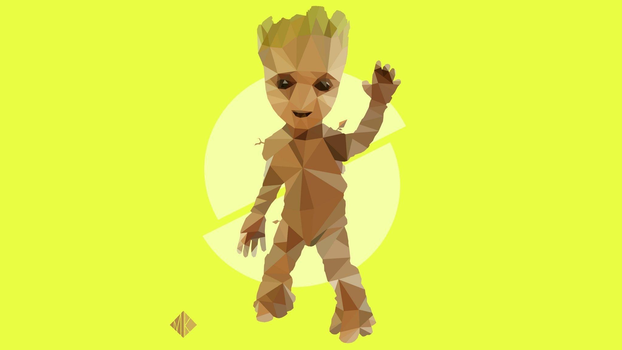 2050x1160 Wallpaper 4k Baby Groot Artwork 4k 4k Wallpaper, Artist Wallpaper, Desktop