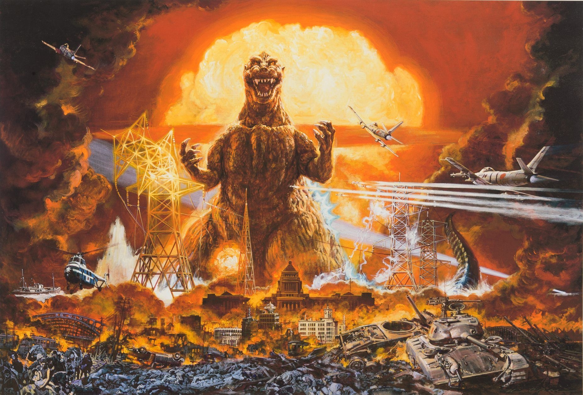 1860x1260 Godzilla art by Noriyoshi Ohrai: GODZILLA, Desktop