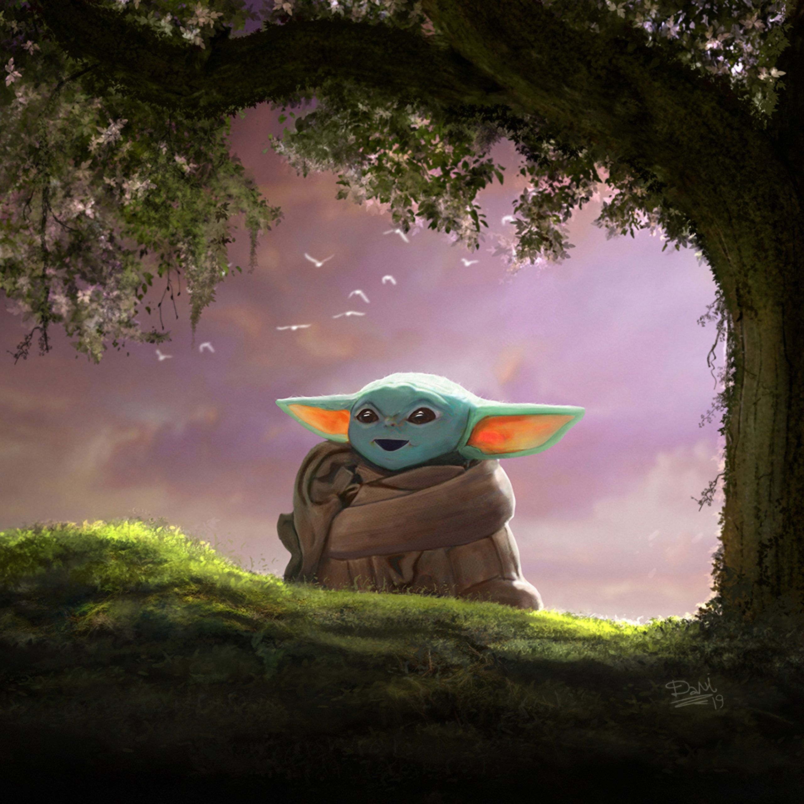 2560x2560 Wallpaper Weekends: The Child (Baby Yoda) Wallpaper for iPhone and iPad, Phone