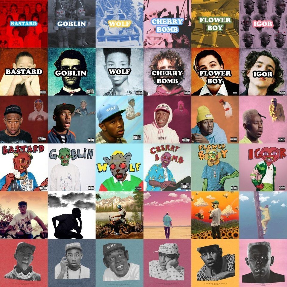 960x960 Every Tyler, the Creator album cover in the style of every Tyler, the Creator album cover. Tyler the creator wallpaper, Tyler the creator, Album cover art, Phone