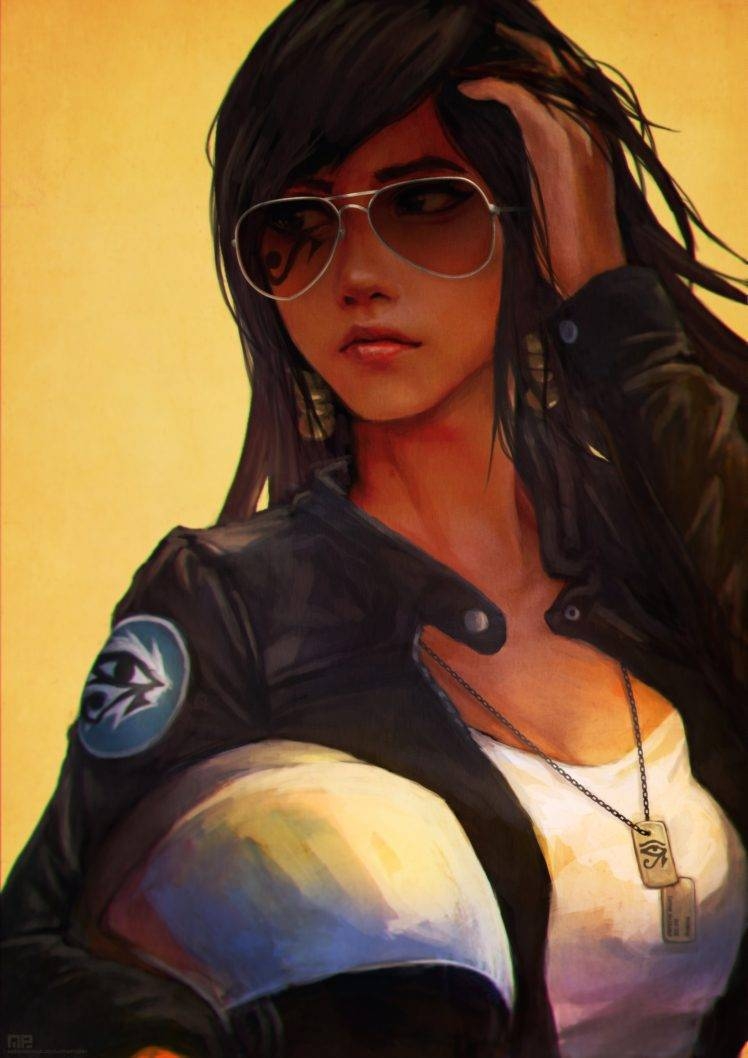 750x1060 Pharah, Digital art, Glasses, Overwatch, Fan art Wallpaper HD, Phone