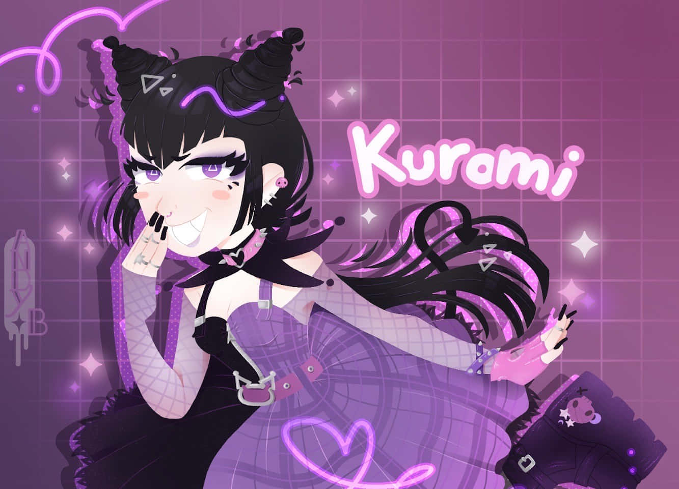 1340x970 Kuromi Fanart Wallpaper, Desktop