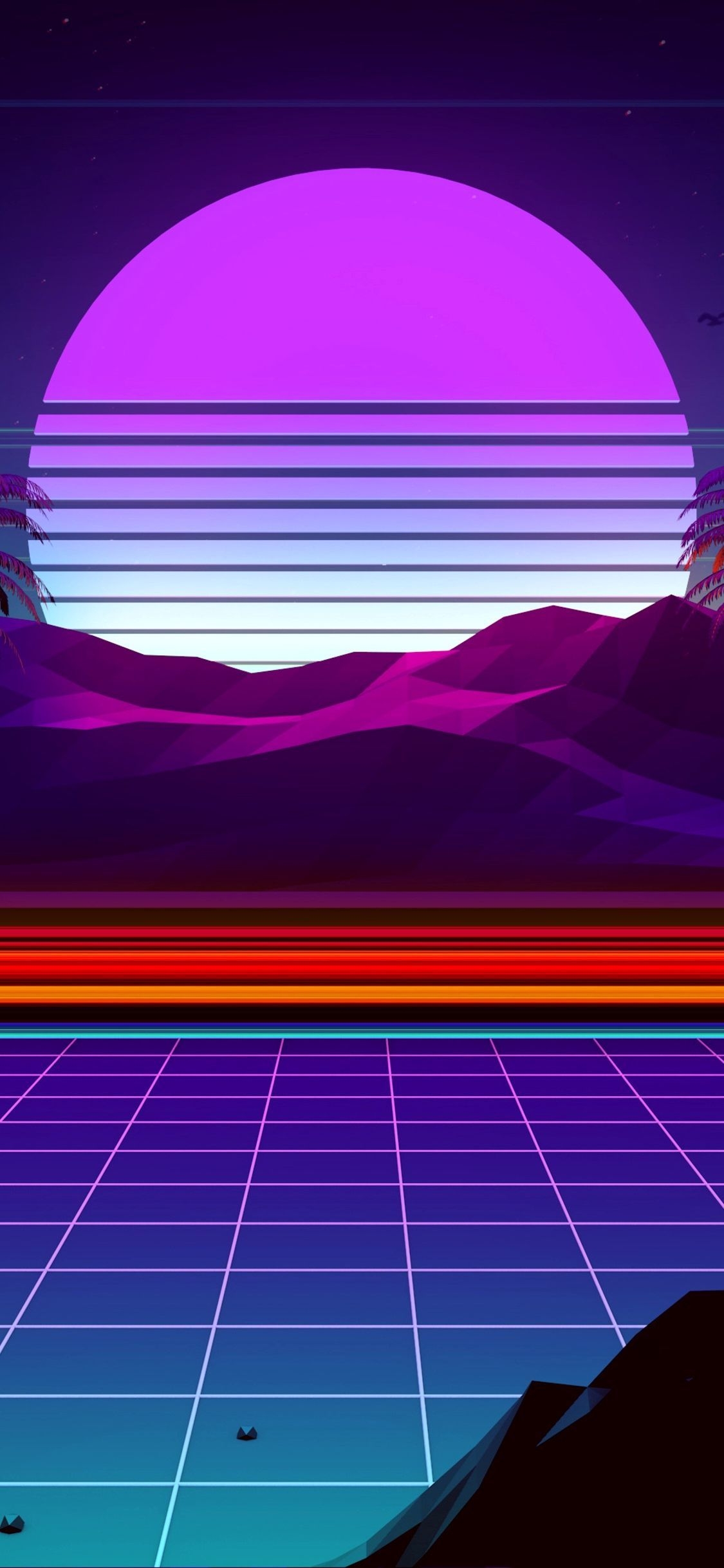 1130x2440 Retro Wallpaper 4K iPhone Trick. Vaporwave wallpaper, Phone