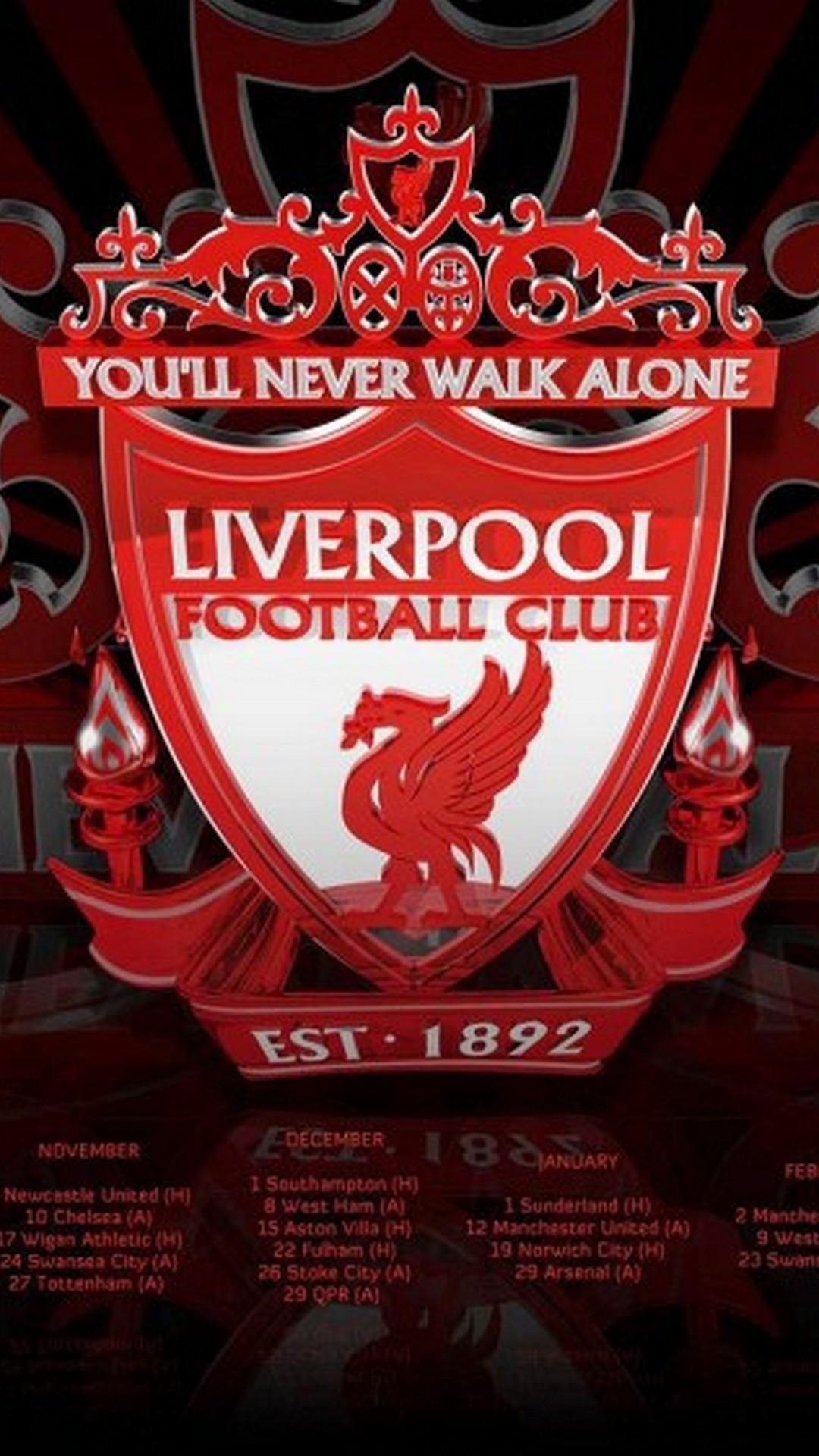 1080x1920 iPhone X Wallpaper Liverpool 3D iPhone Wallpaper, Phone