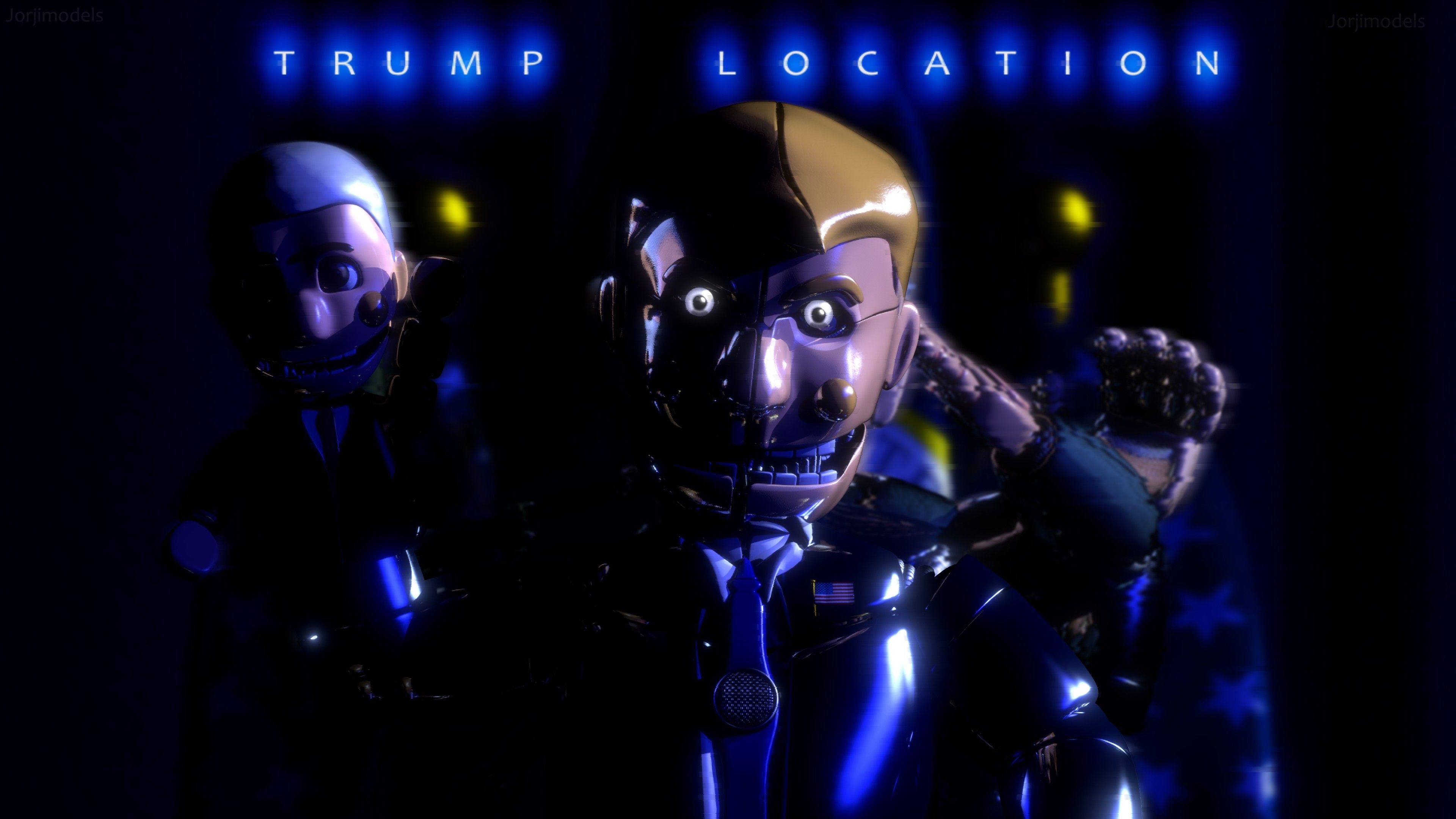 3840x2160 Fan Art Five Nights at Freddy's Trump Location 4K HD FNAF Wallpaper, Desktop