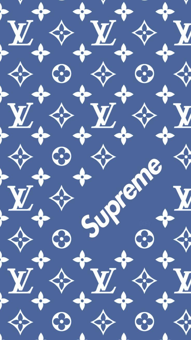 740x1310 Louis Vuitton x Supreme pattern wallpaper HD, Phone