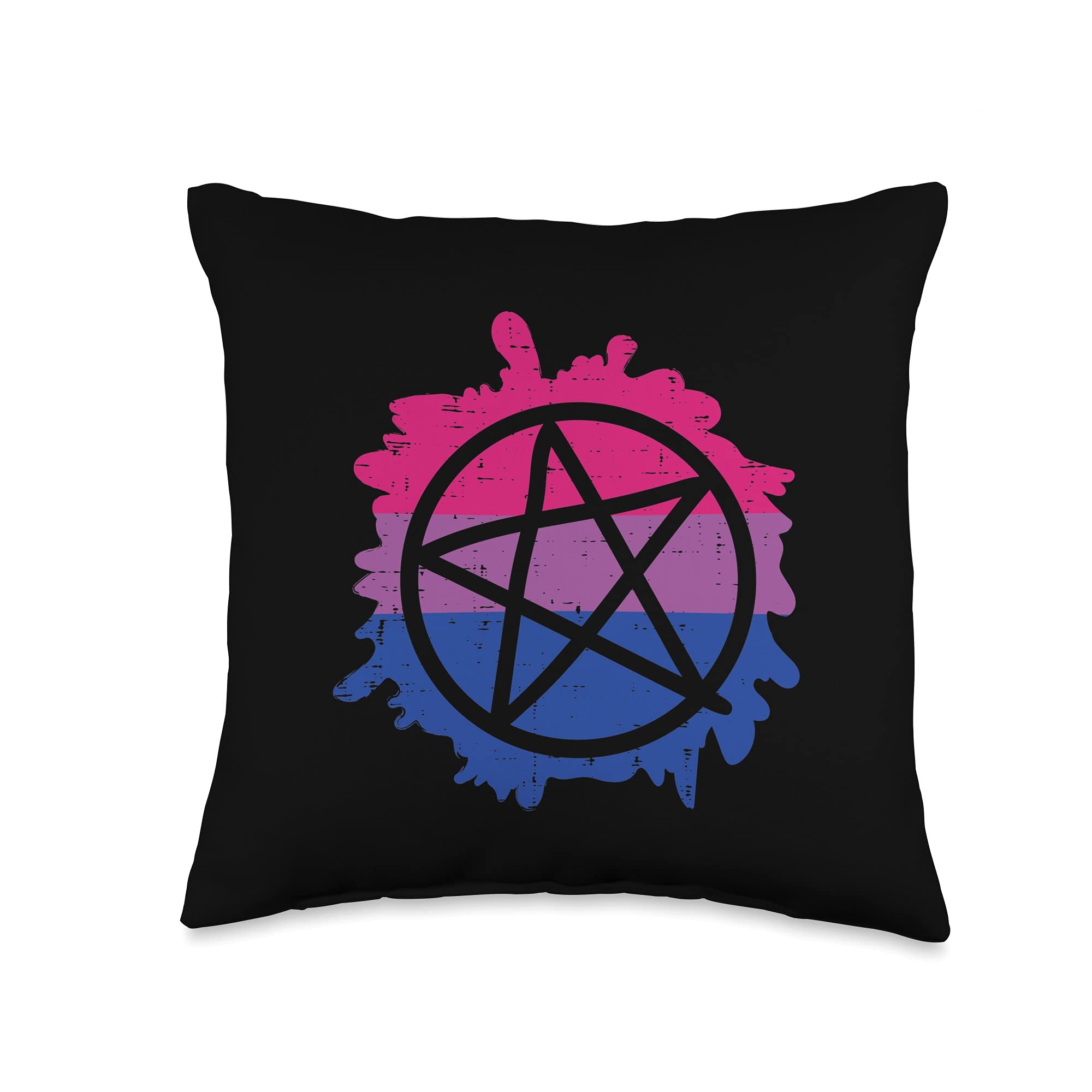 2000x2000 Bisexual Pillows LGBT Pride Bi Men Women Gift Pentagram Satanic Goth LGBTQ Bisexual Flag Gay Pride Ally Bi Throw Pillow, 16x Multicolor, Home & Kitchen, Phone