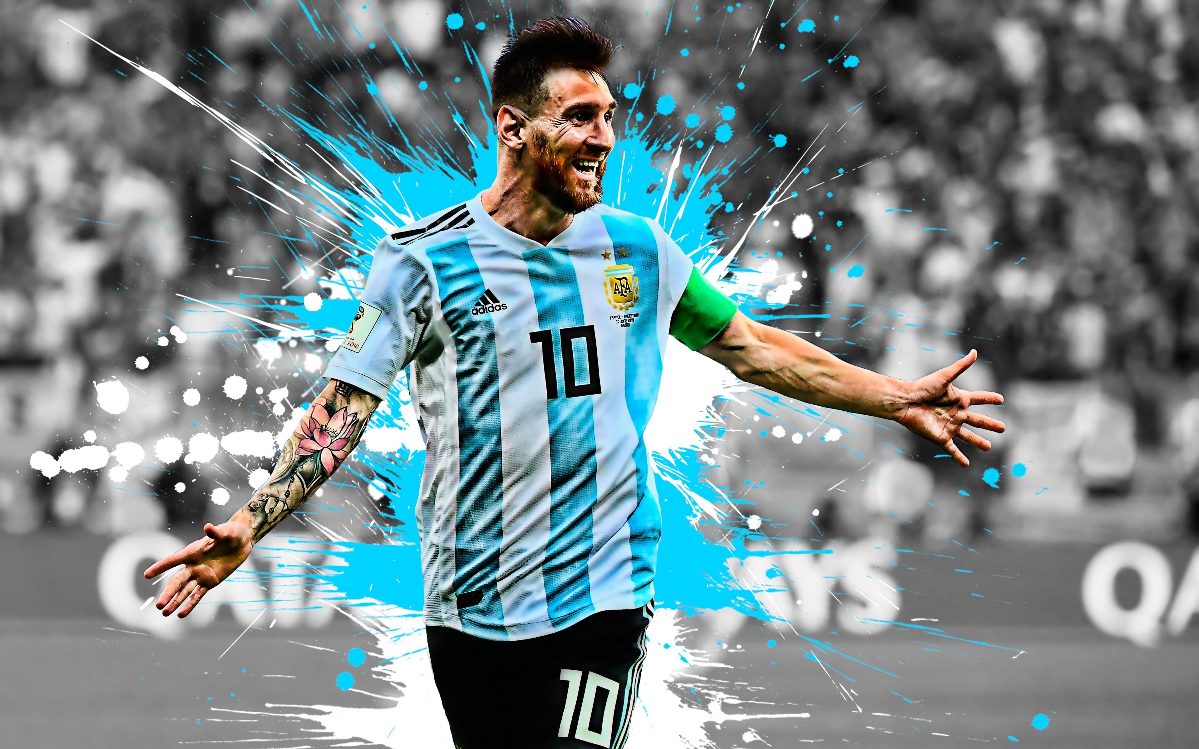 3840x2400 HD wallpaper: Soccer, Lionel Messi, Argentina National Football Team, Desktop