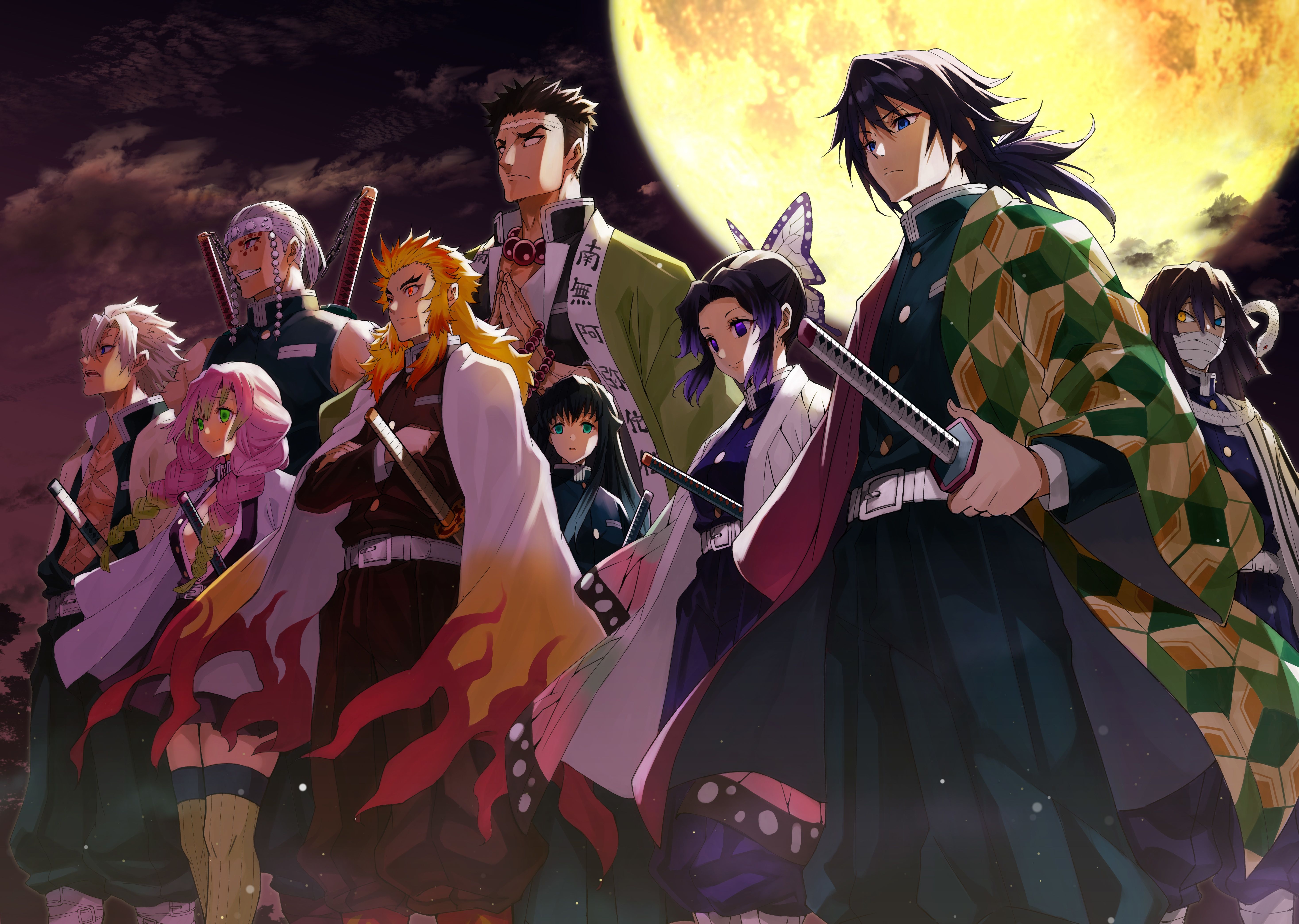 5870x4180 Demon Slayer Kimetsu no Yaiba 4K Characters Wallpaper, HD Anime 4K Wallpaper, Image, Photo and Background, Desktop