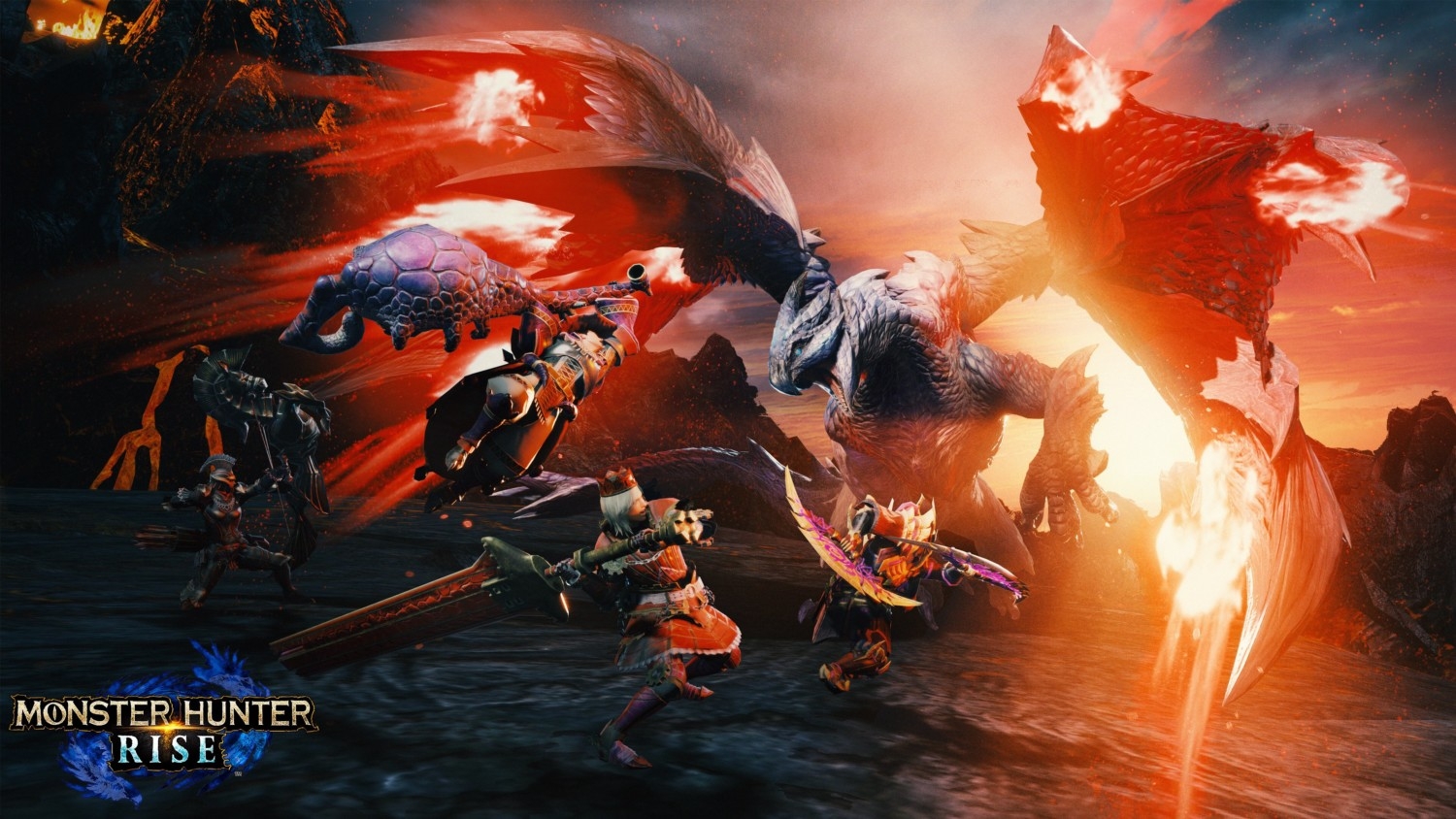 1500x850 Capcom Shares Wallpaper Set For Monster Hunter Rise's Crimson Glow Valstrax, Desktop