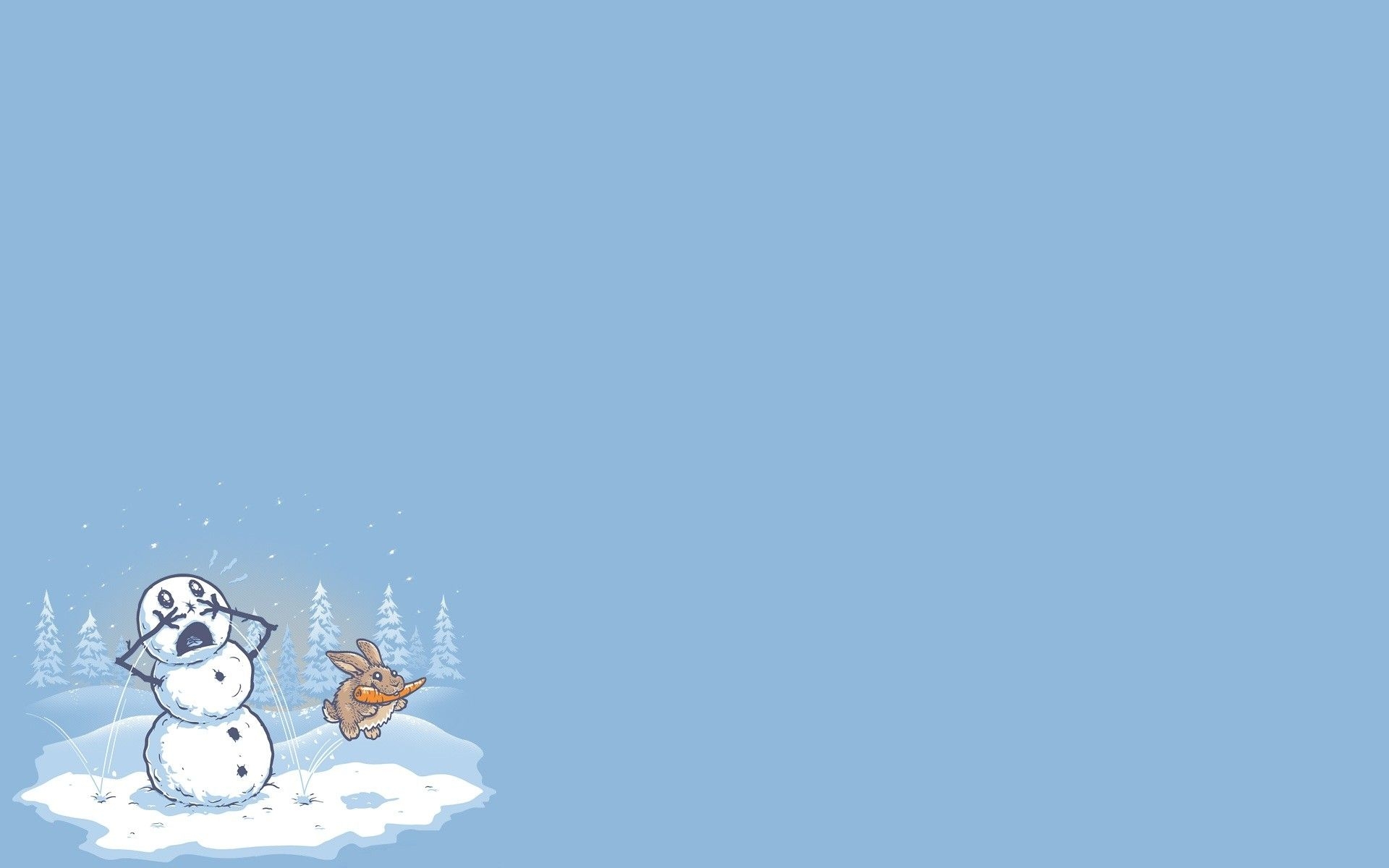 1920x1200 bunnies snowmen carrots simple winter  wallpaper High Quality Wallpaper, High Definition Wallpaper, Desktop