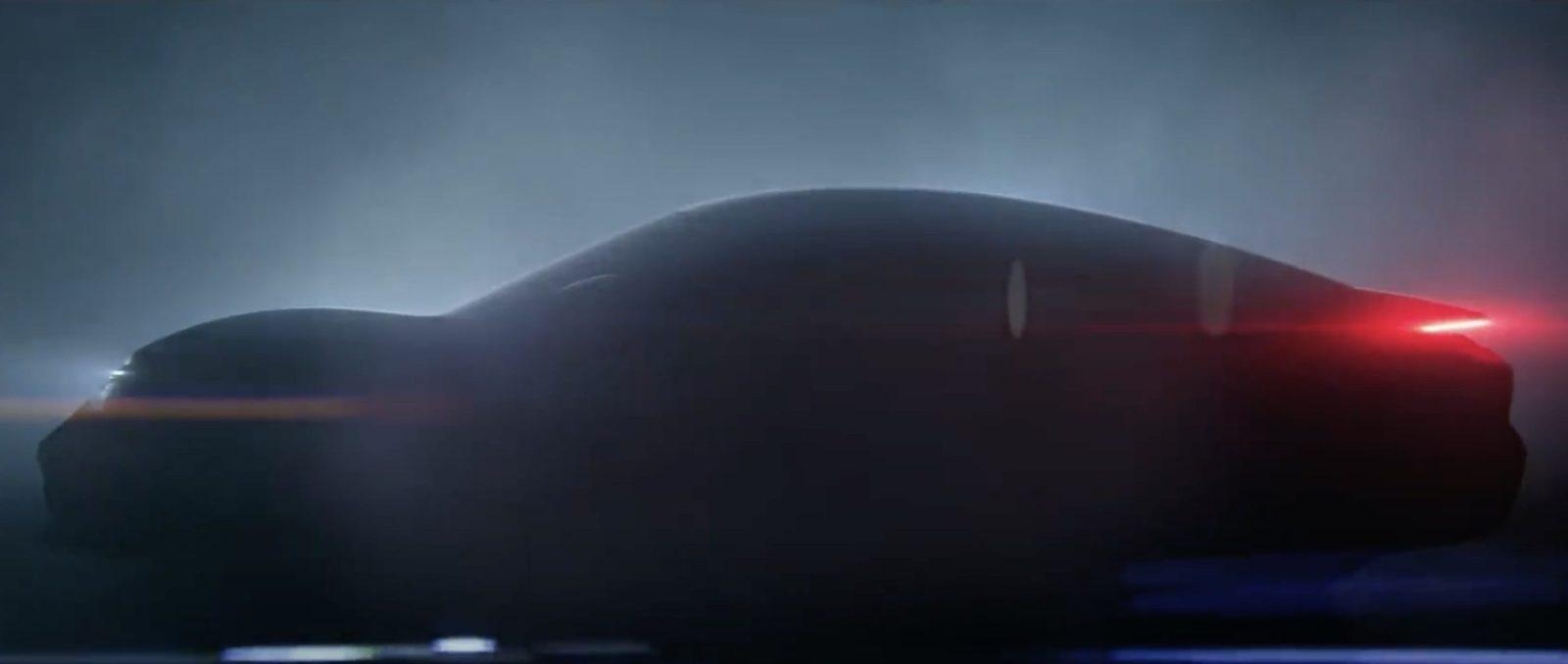 1600x680 Porsche releases first teaser image of new Taycan Mission E, Dual Screen