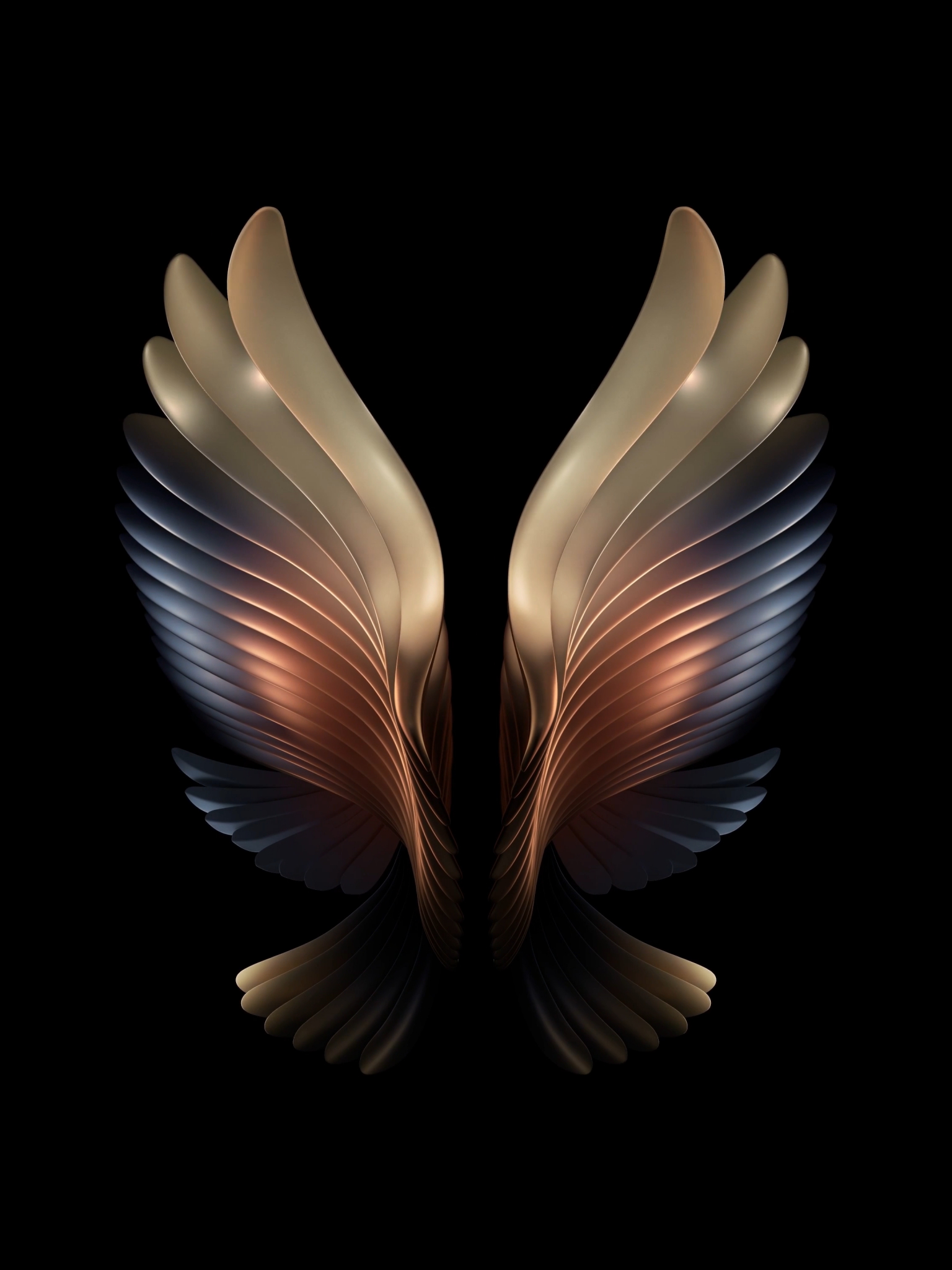 1540x2050 Samsung Galaxy W21 Wallpaper 4K, Samsung Galaxy Fold, AMOLED, Angel wings, Abstract, Phone