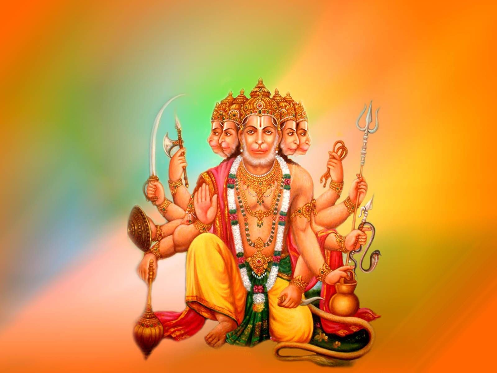 1600x1200 Panchmukhi Hanuman Wallpaper, Desktop