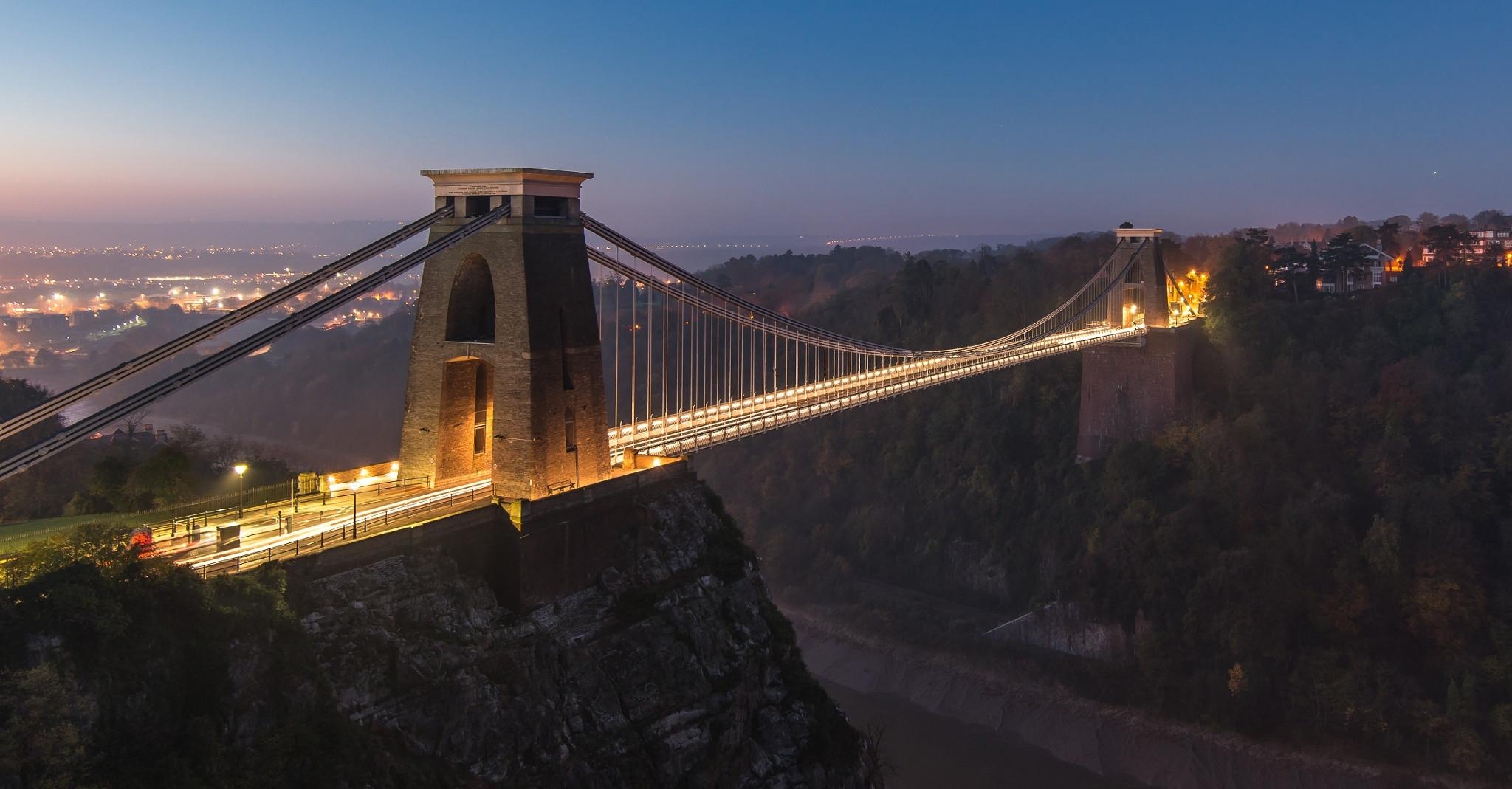 2050x1070 Suspension bridge in Bristol, UK, Desktop