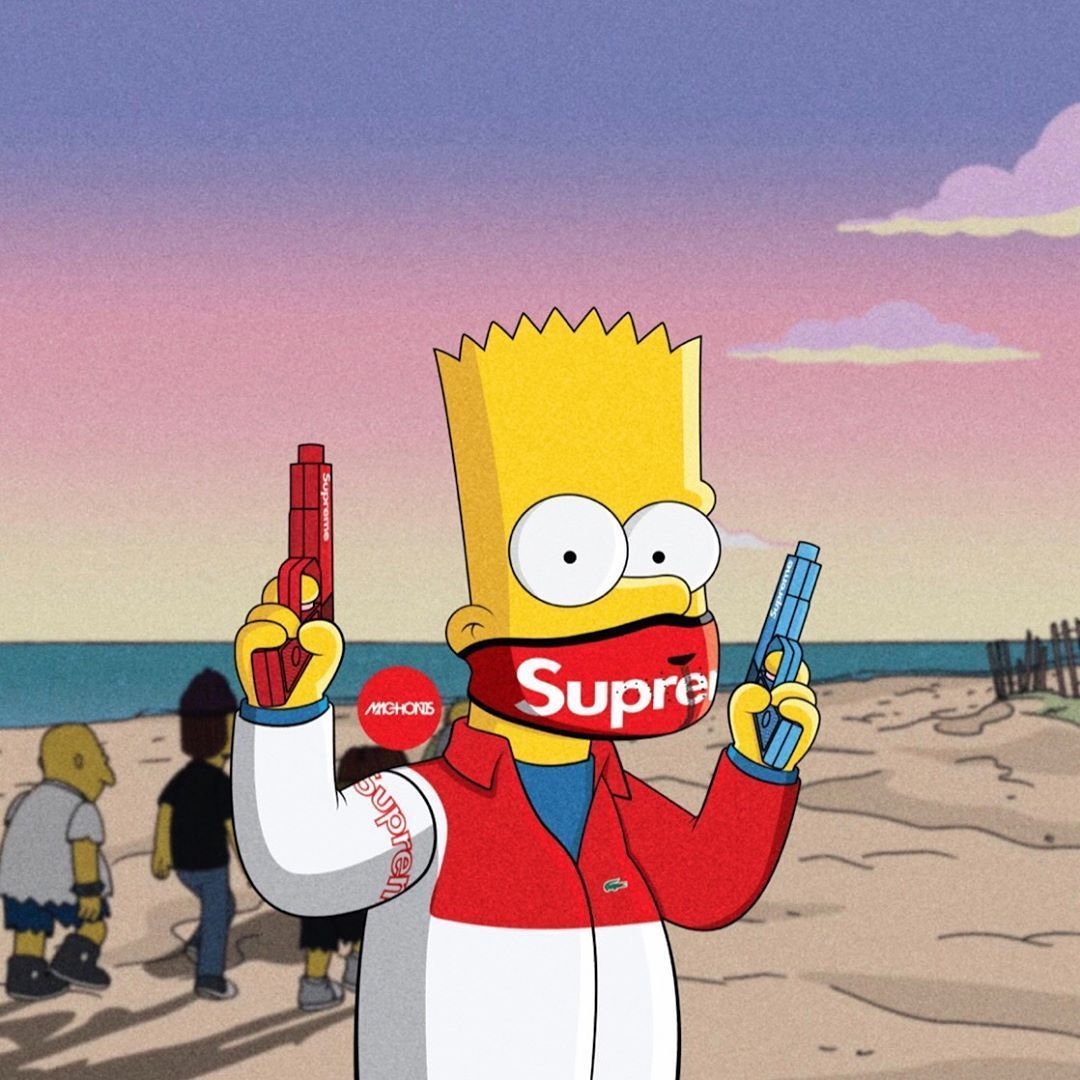 1080x1080 Supreme Bart Simpson Wallpaper.wallpaperaccess.com, Phone