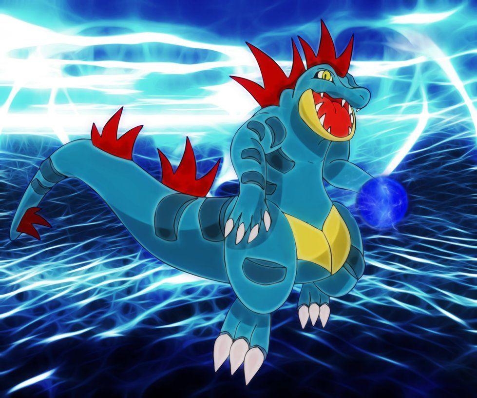 980x820 raging water feraligatr, Desktop