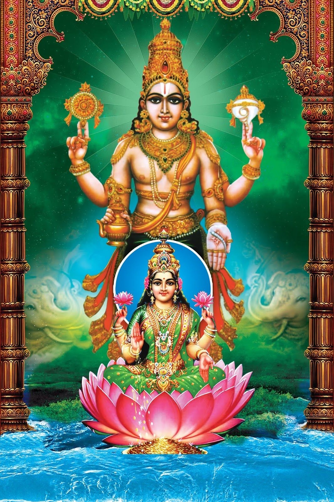 1070x1600 God Lakshmi Narayana, Phone