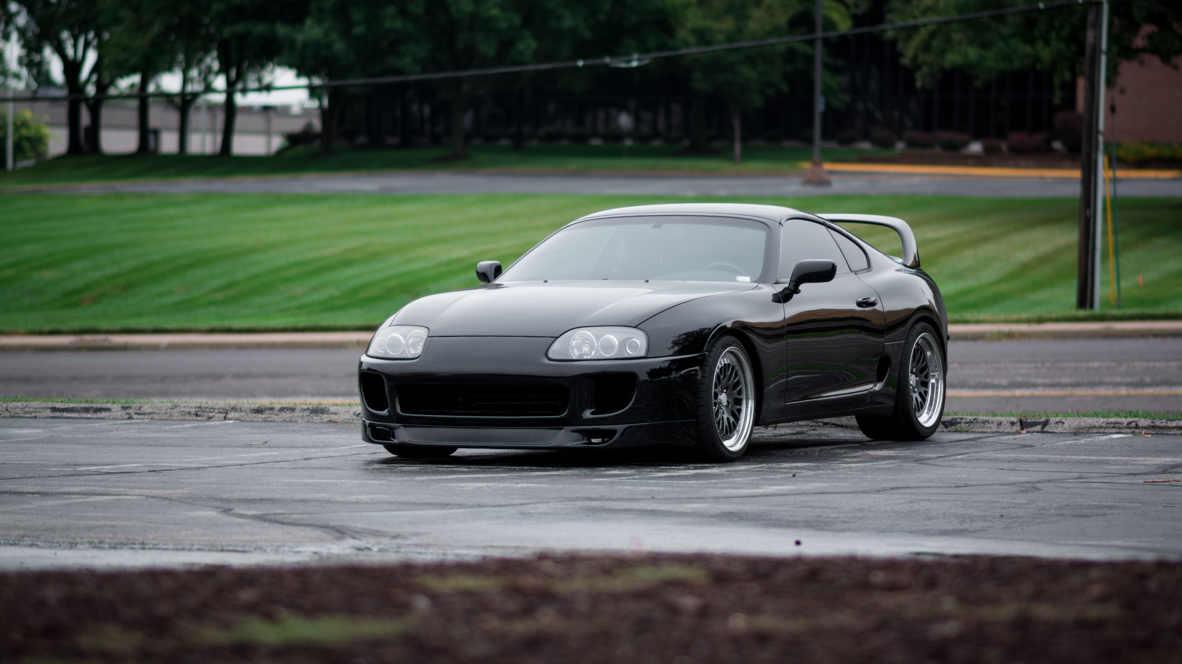 3840x2160 Download wallpaper  toyota supra, toyota, car, black 4k uhd 16:9 HD background, Desktop