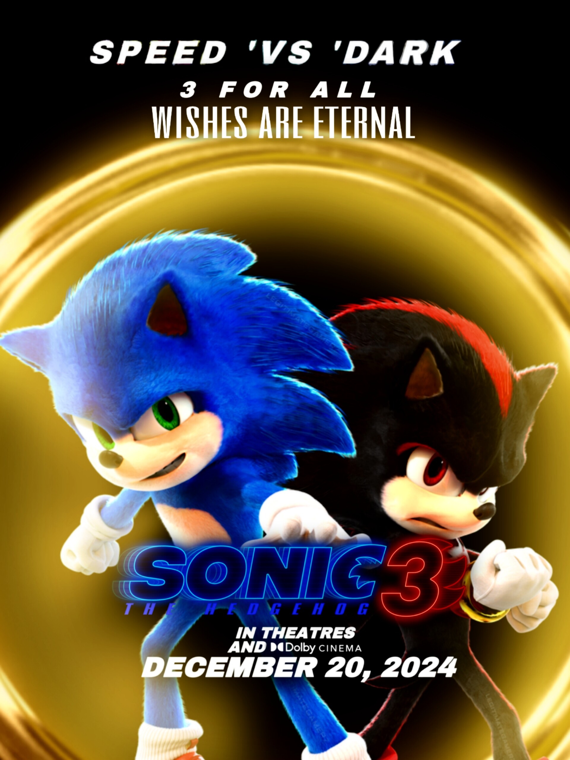 1920x2560 Sonic Movie 3 Teaser Concept Poster (Wishes Are Eternals), Phone