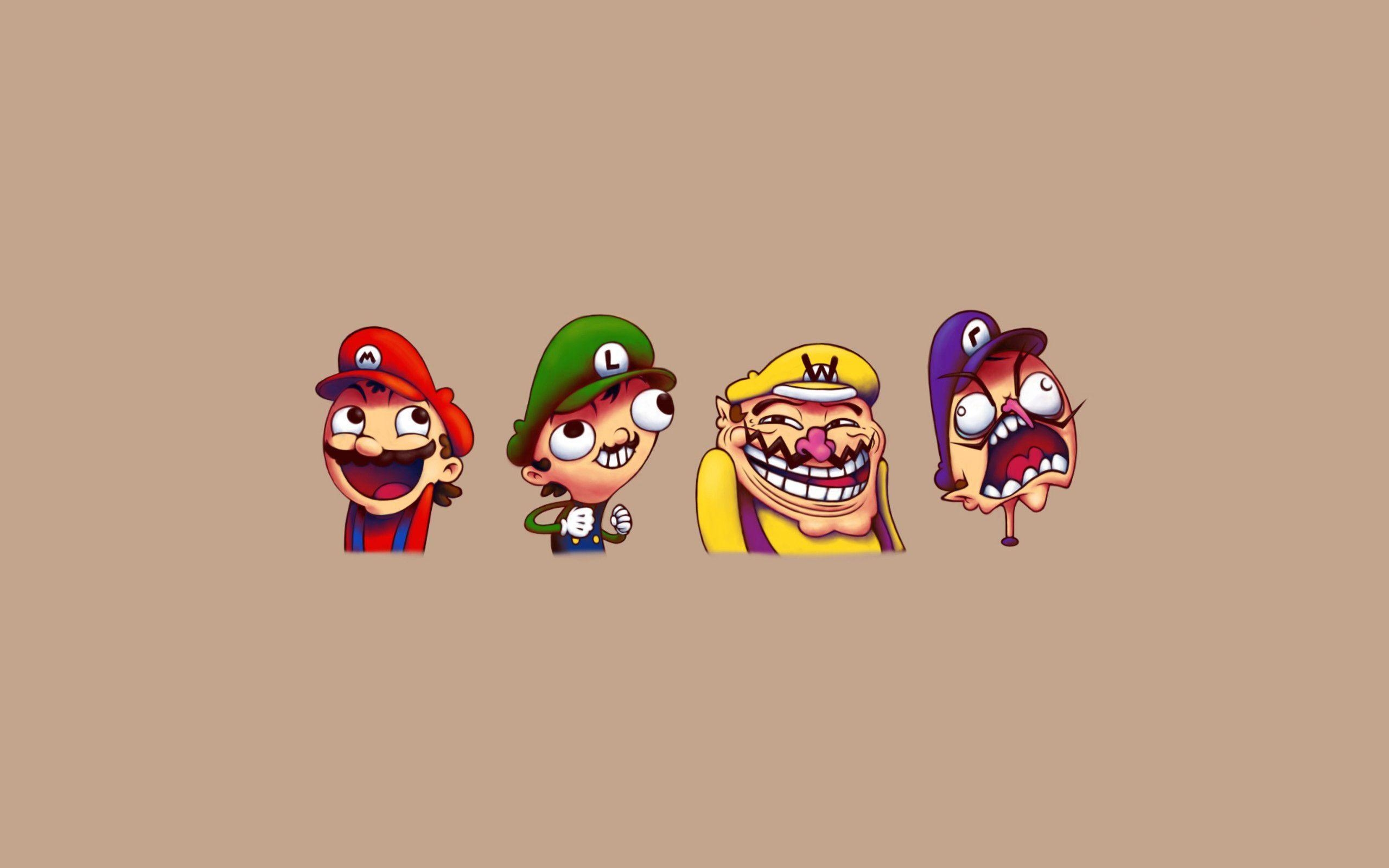 2560x1600 Super Mario troll face wallpaperx1600, Desktop