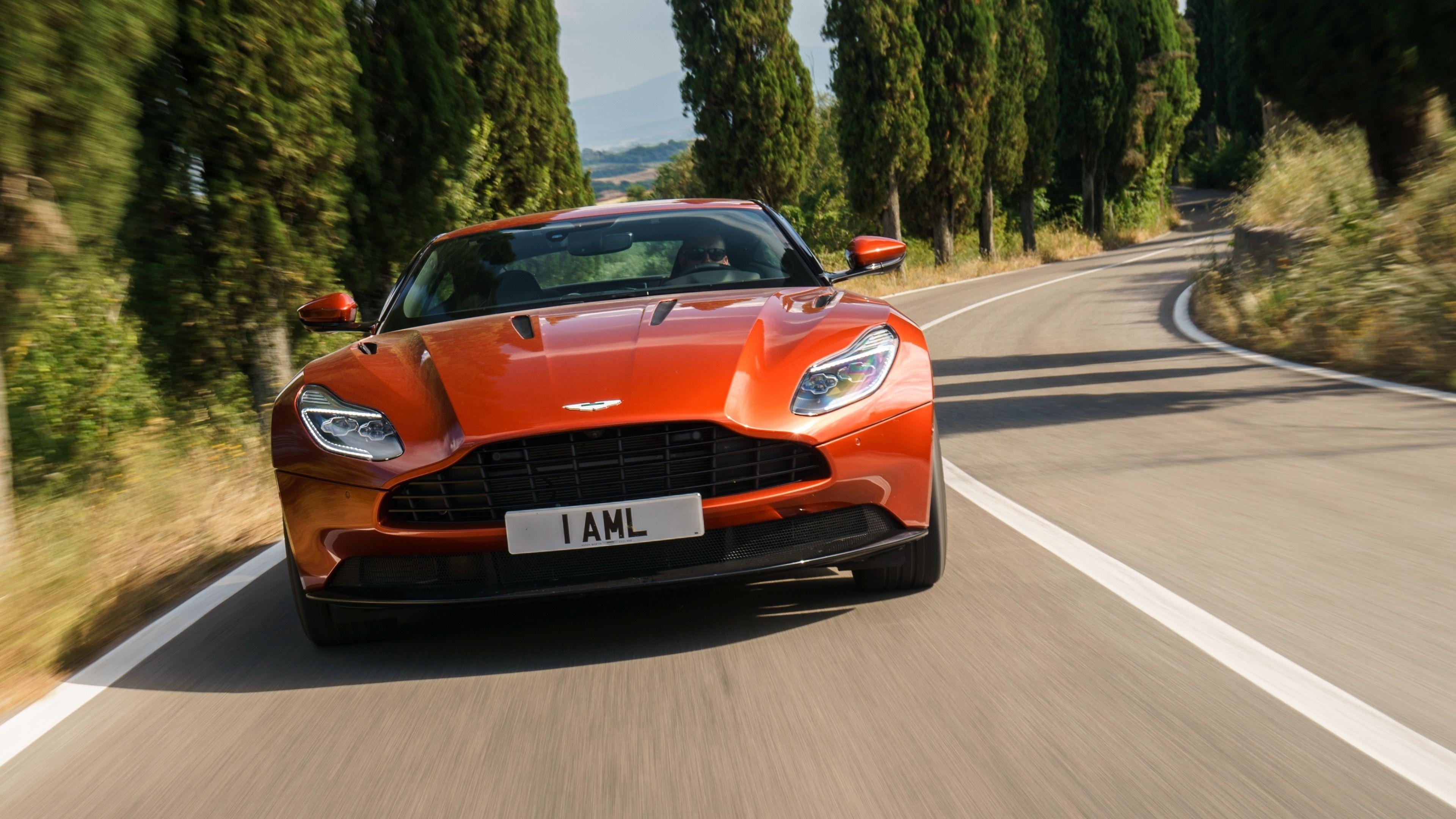 3840x2160 Download Wallpaper  Aston martin, Db Front view, Red, Desktop